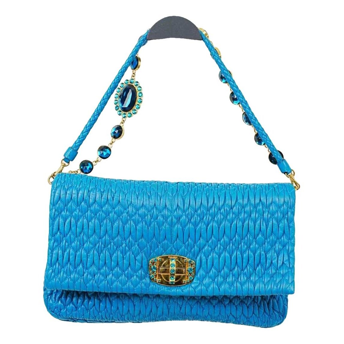 Miu Crystal leather handbag