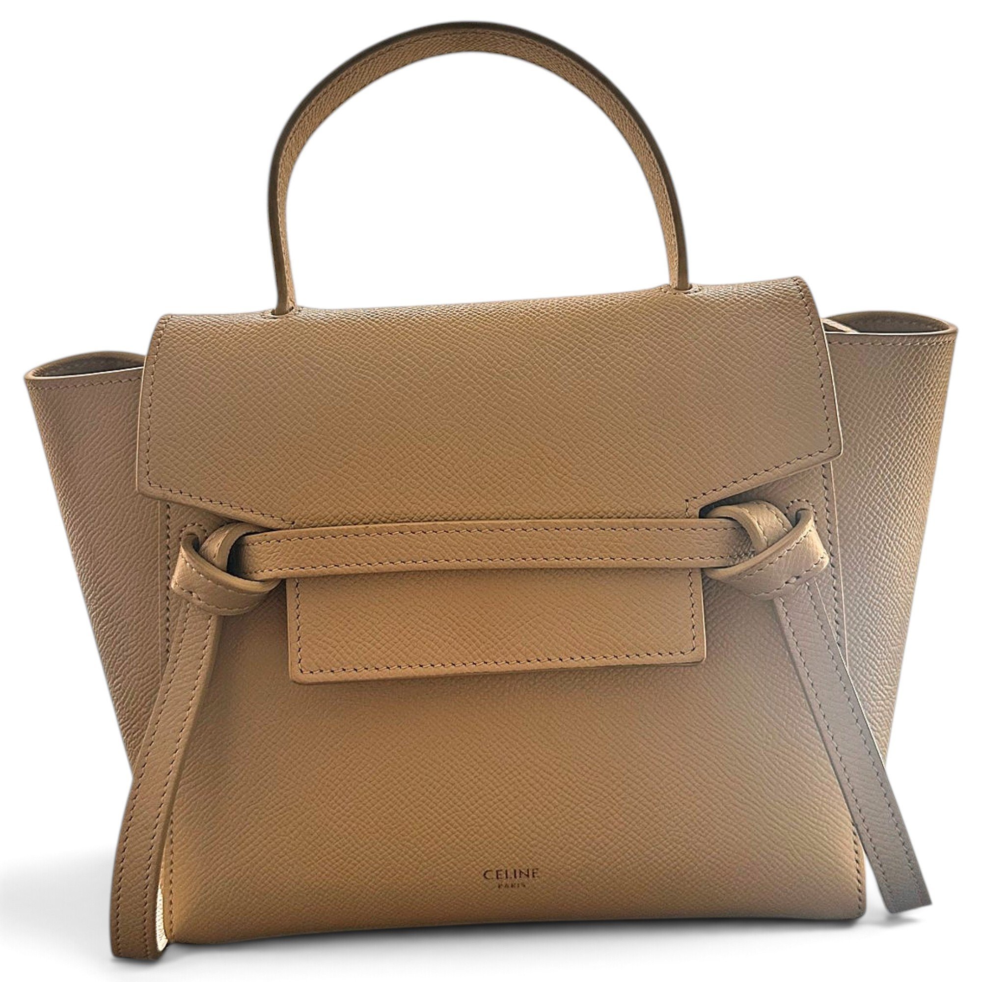 Belt leather handbag
