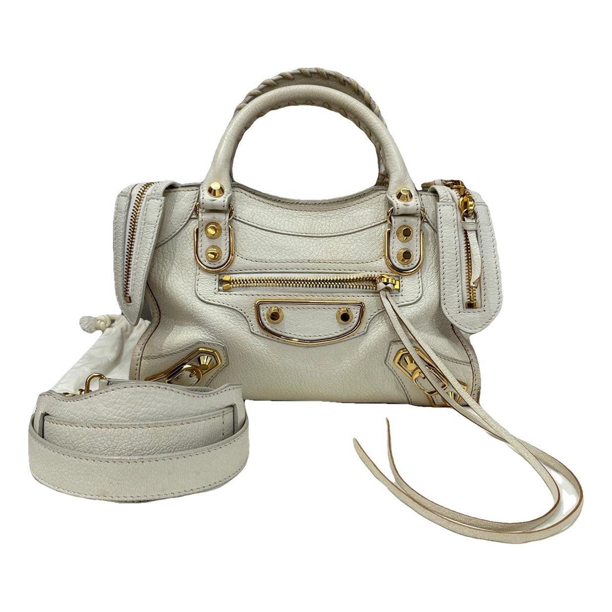 City leather handbag