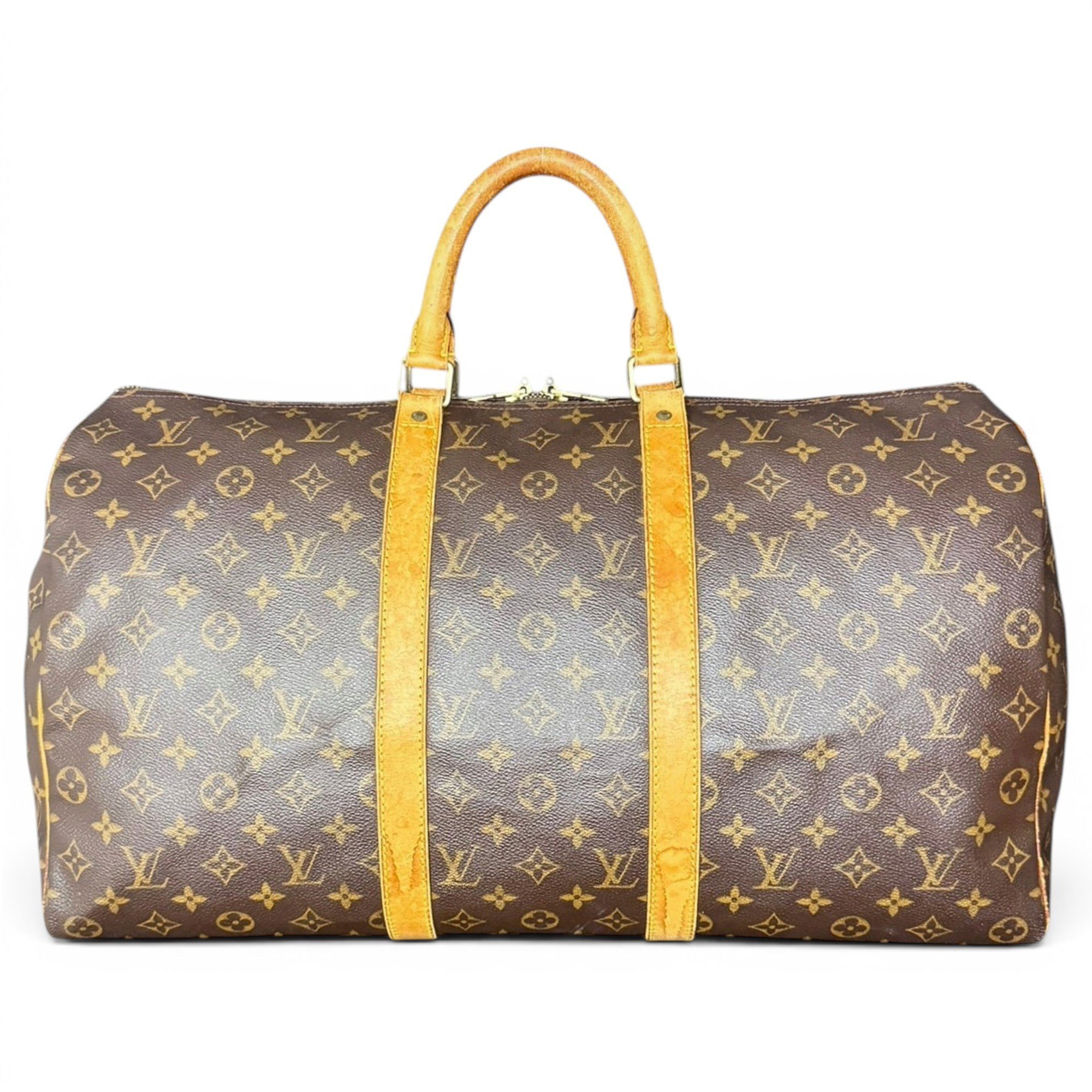 Keepall leather travel bag