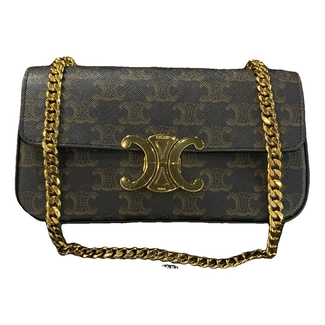 Triomphe chain vinyl crossbody bag