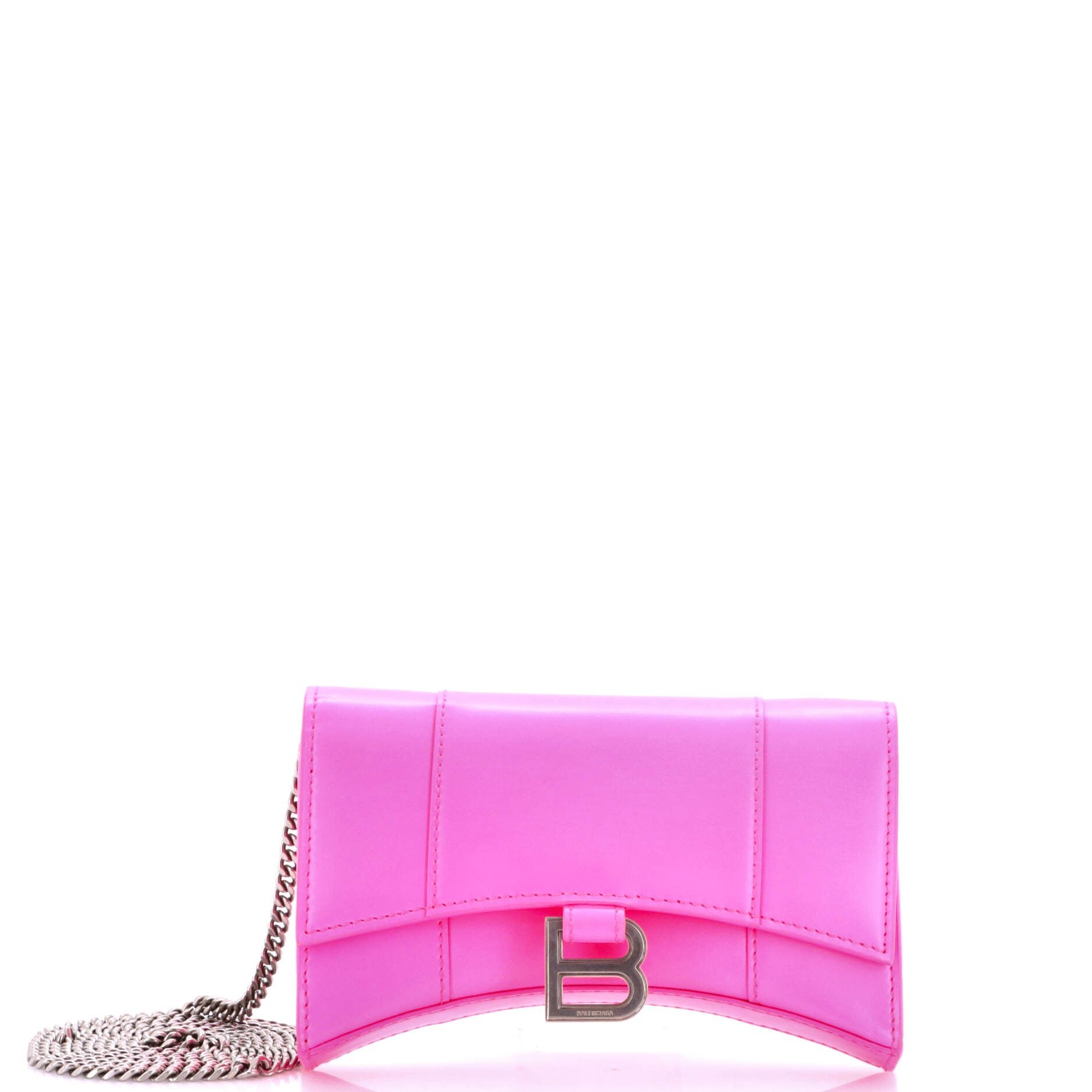 Hourglass Chain Wallet Leather