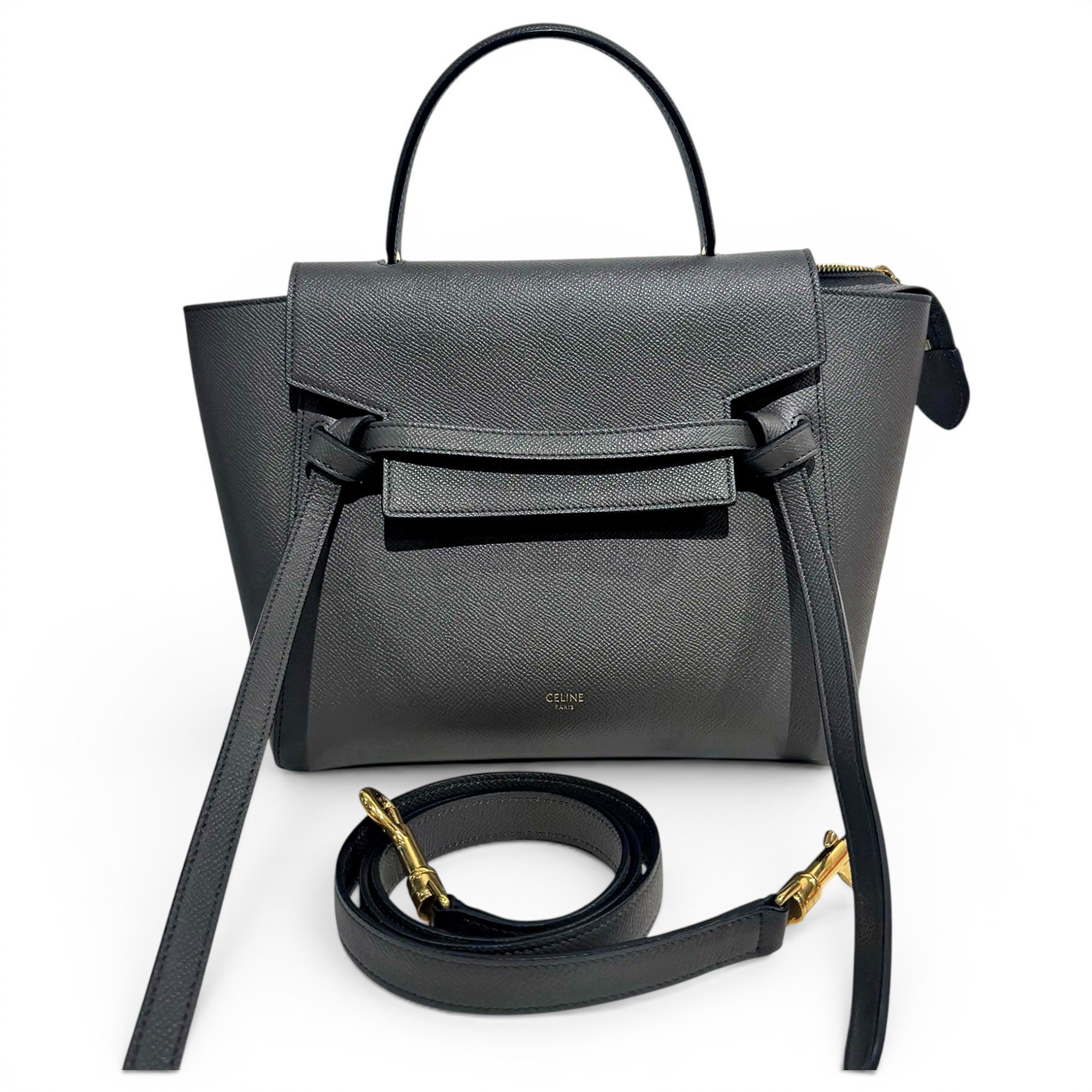 Belt leather handbag
