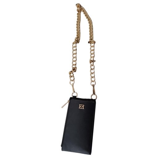 Leather clutch bag