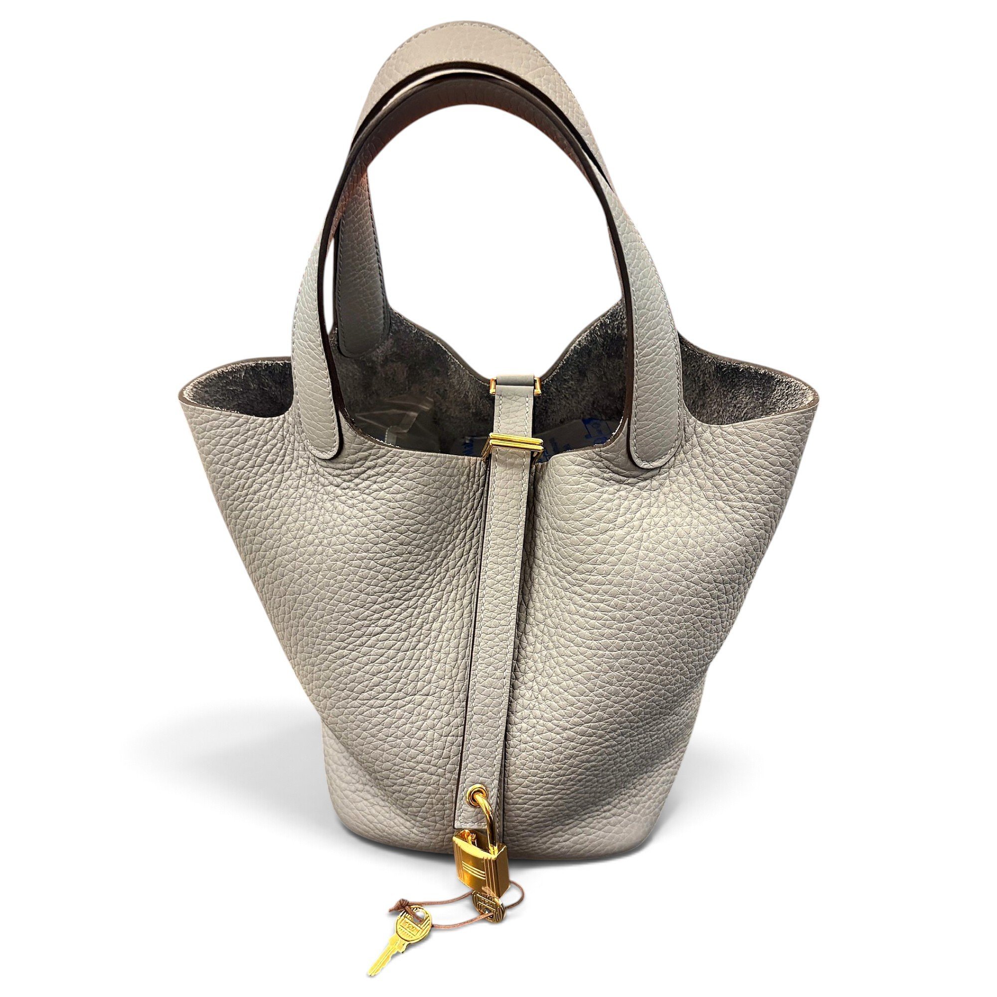 Picotin leather tote