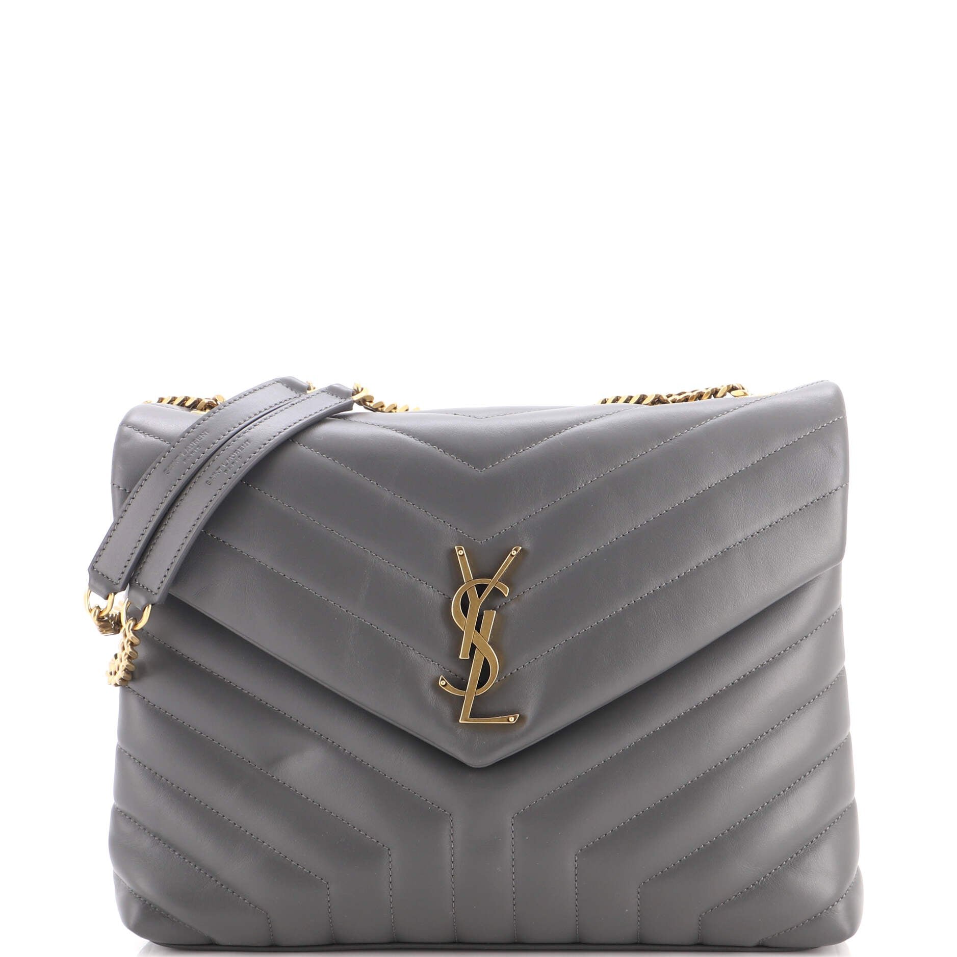 Loulou Shoulder Bag Matelasse Chevron Leather Medium