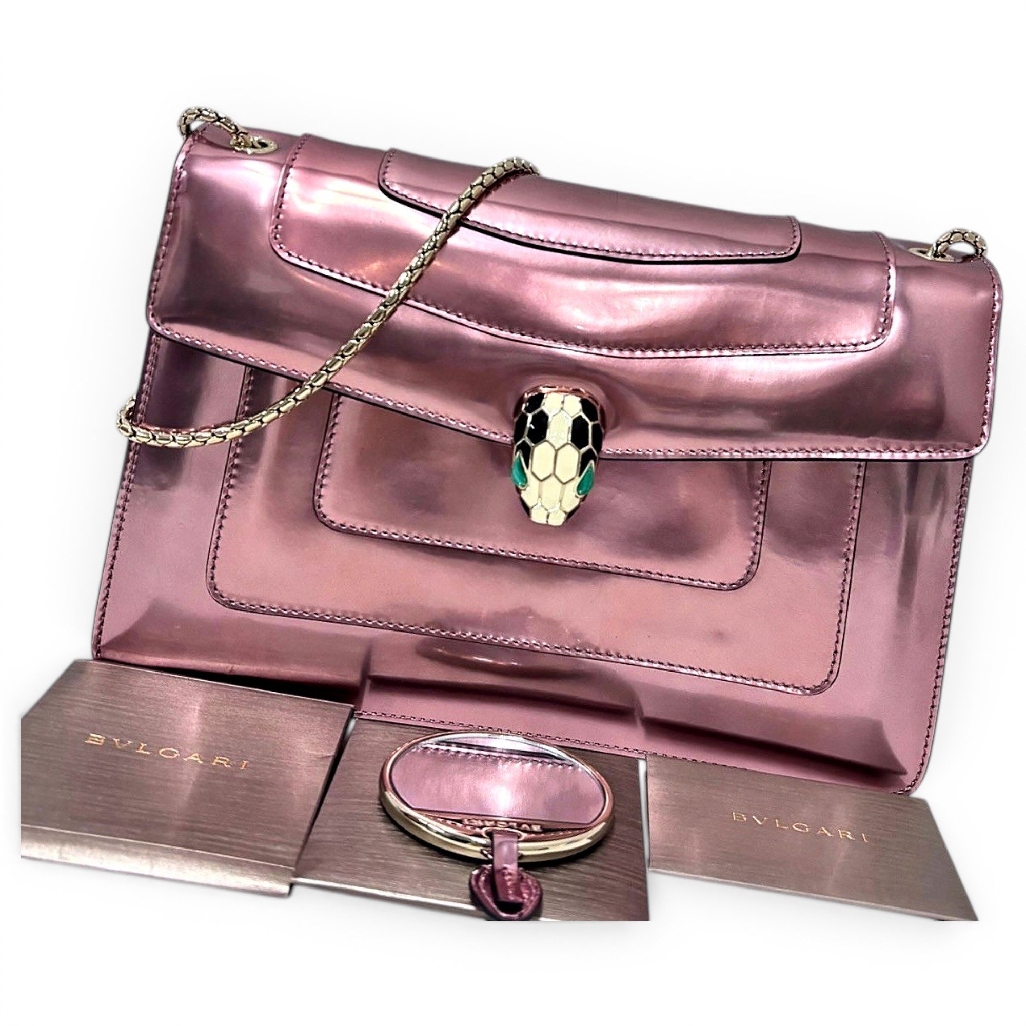 Serpenti leather handbag