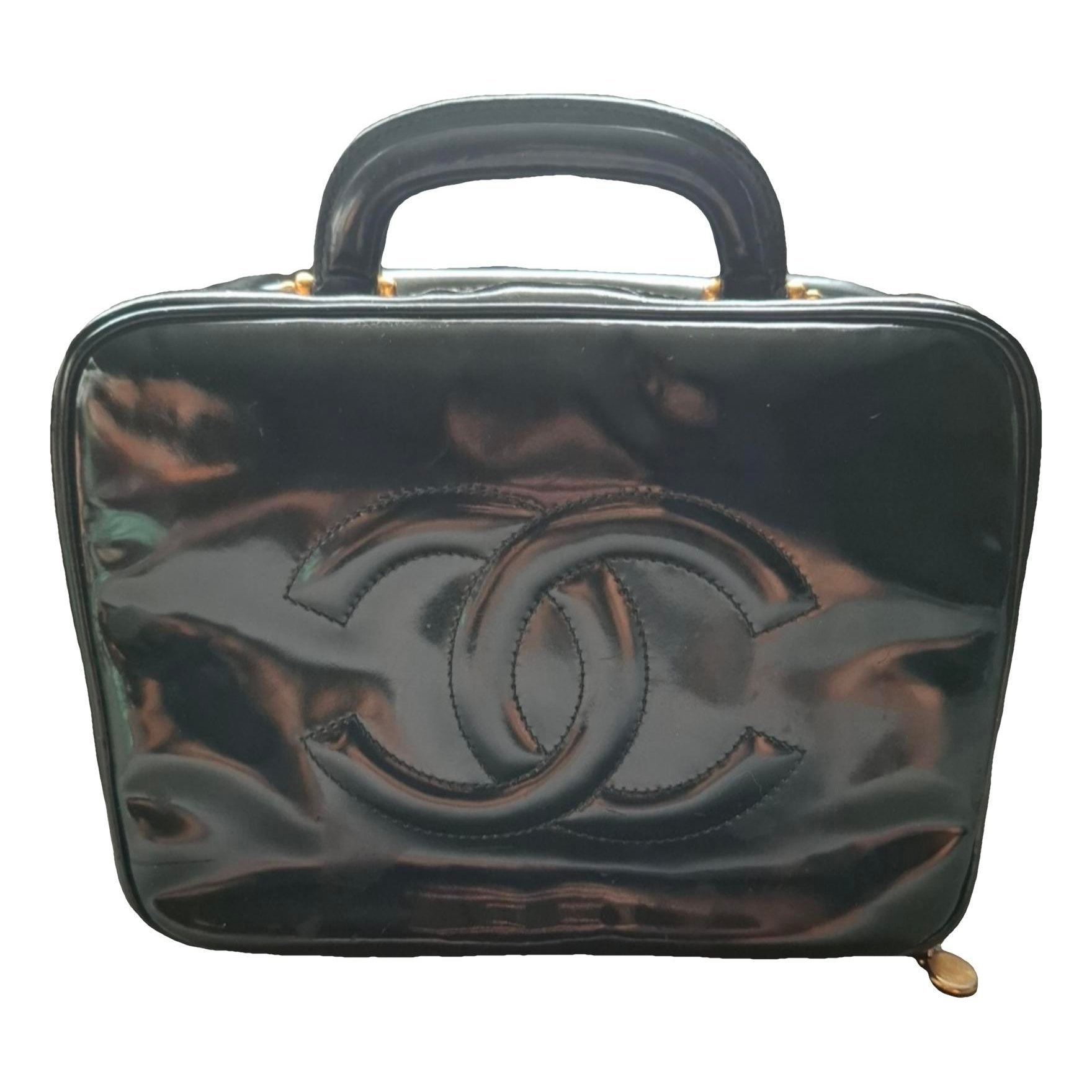 Vanity patent leather handbag