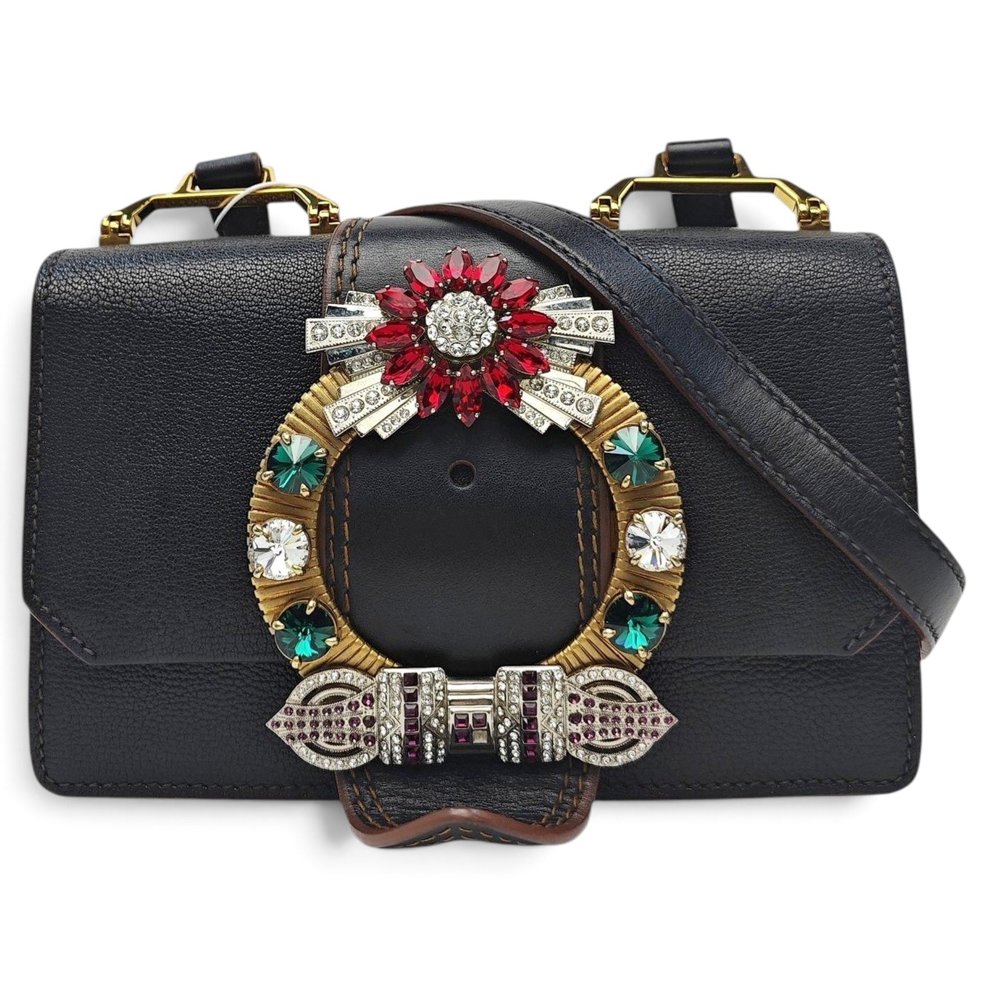 Miu Lady leather handbag