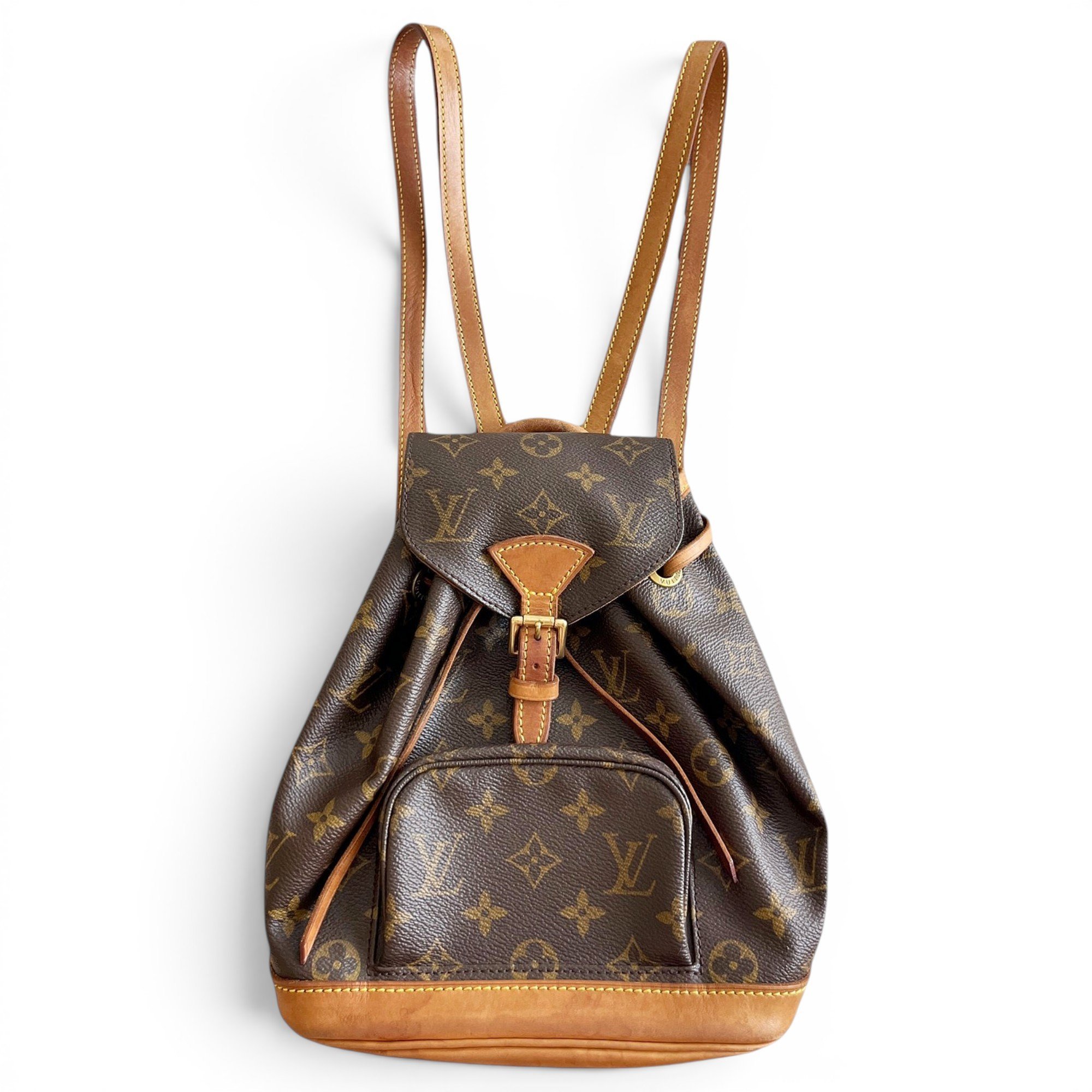 Montsouris Vintage leather backpack