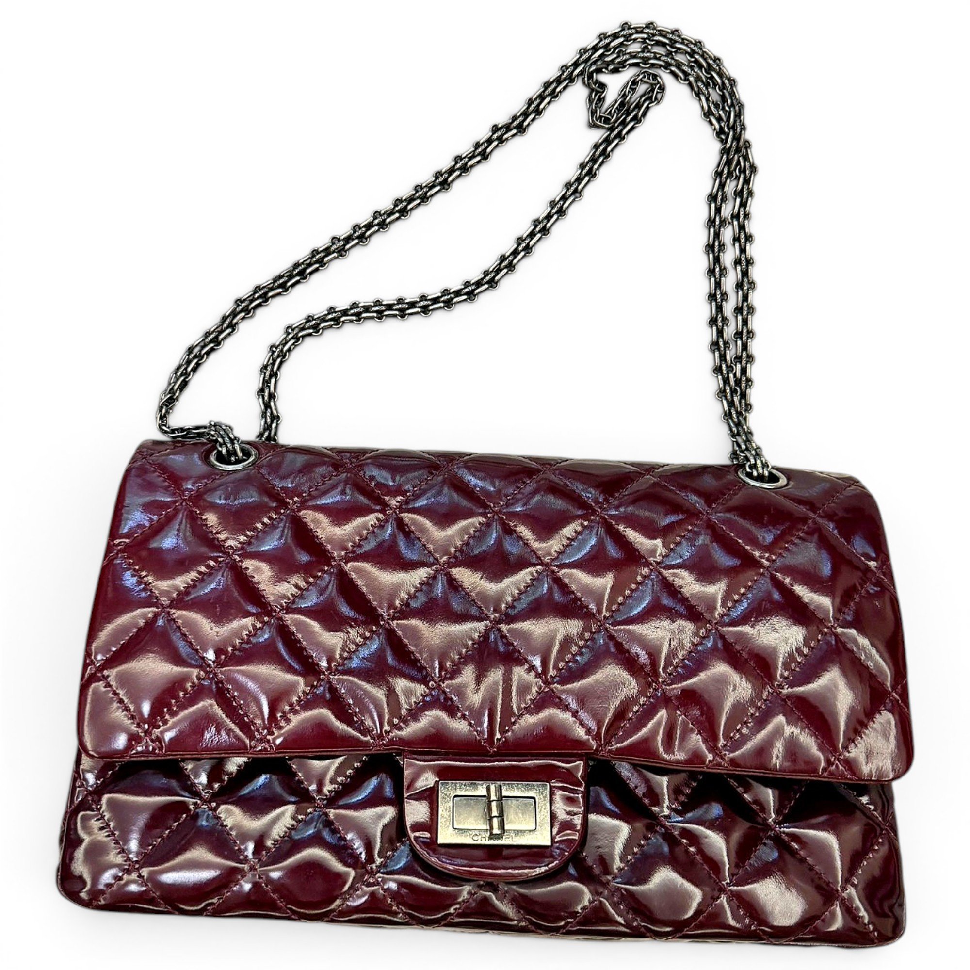 2.55 patent leather handbag