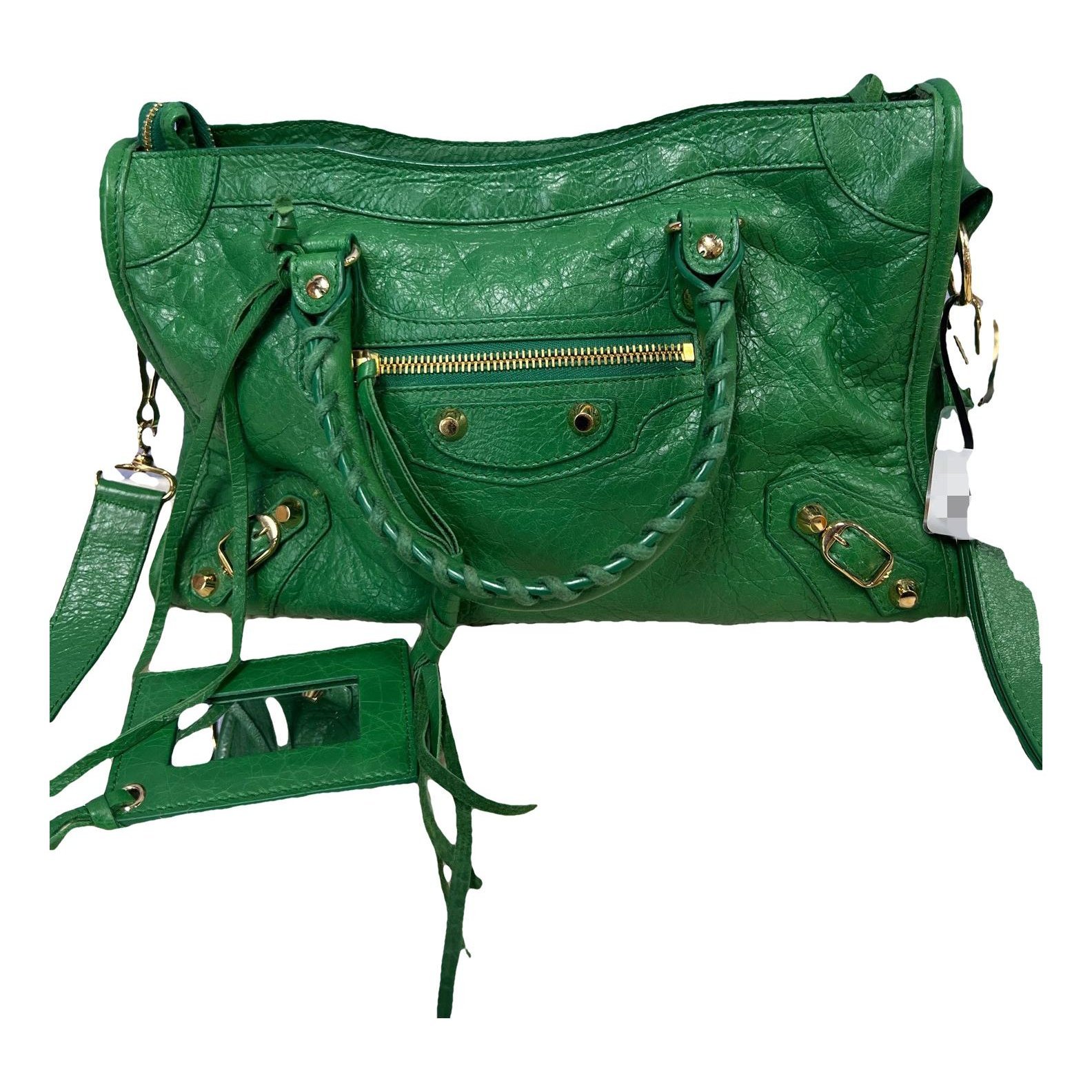 City leather handbag