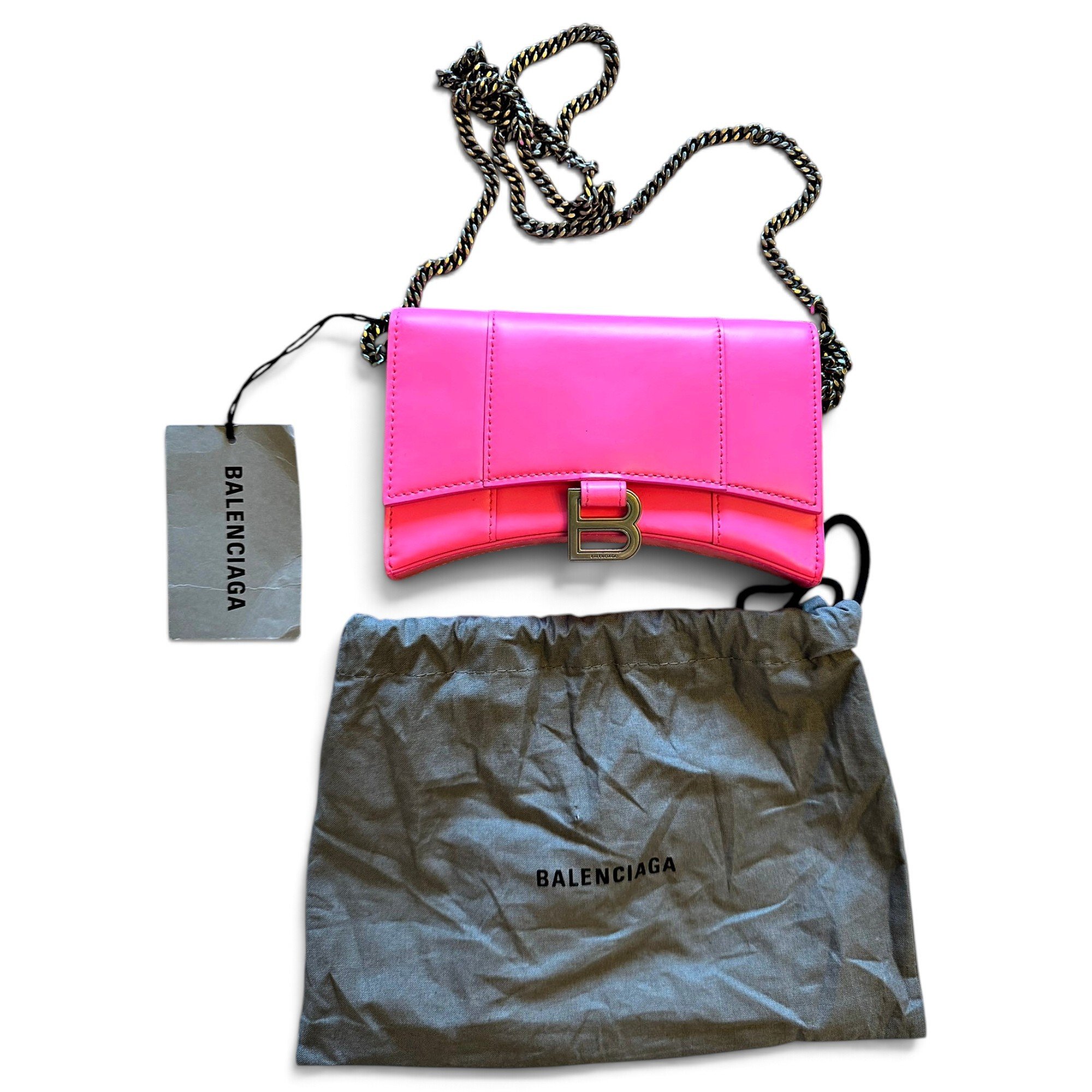 Leather clutch bag