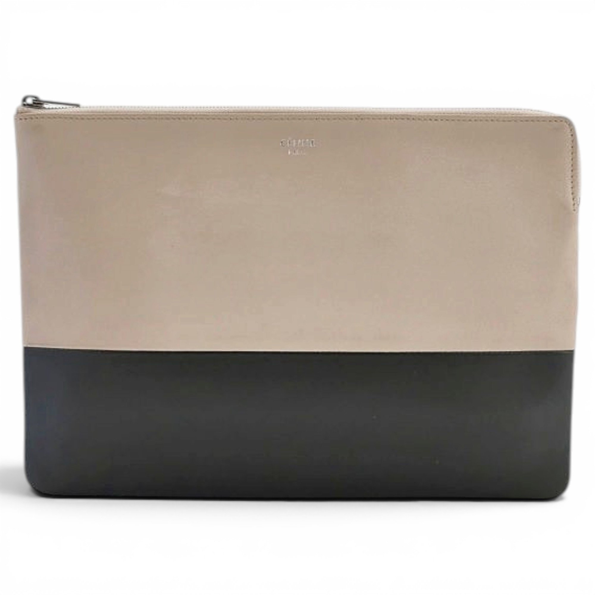 Leather clutch bag