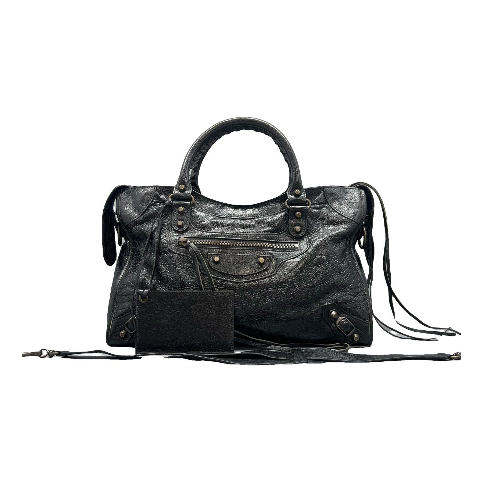 Work leather handbag