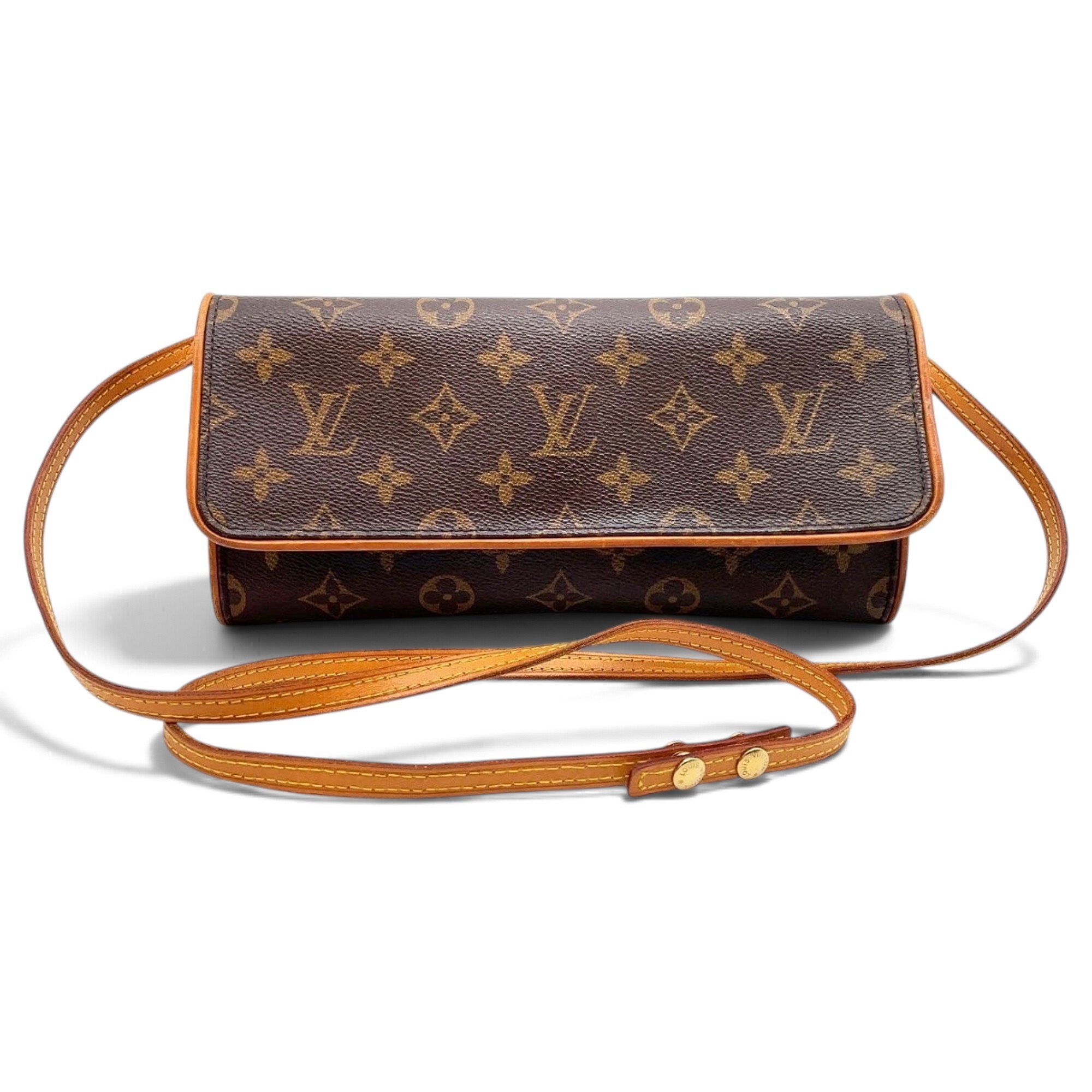 Twin leather crossbody bag