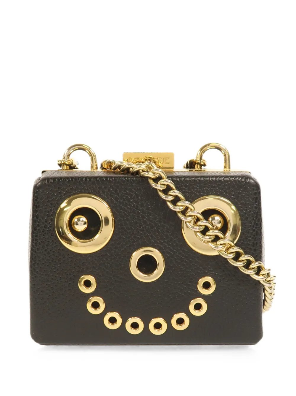 eyelet-embellished chain shoulder bag