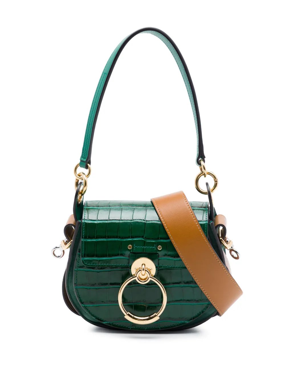 2020 Small Croc Embossed Leather Tess satchel