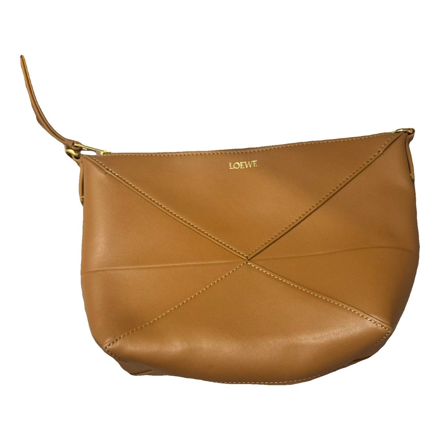 Puzzle Fold Pouch leather handbag