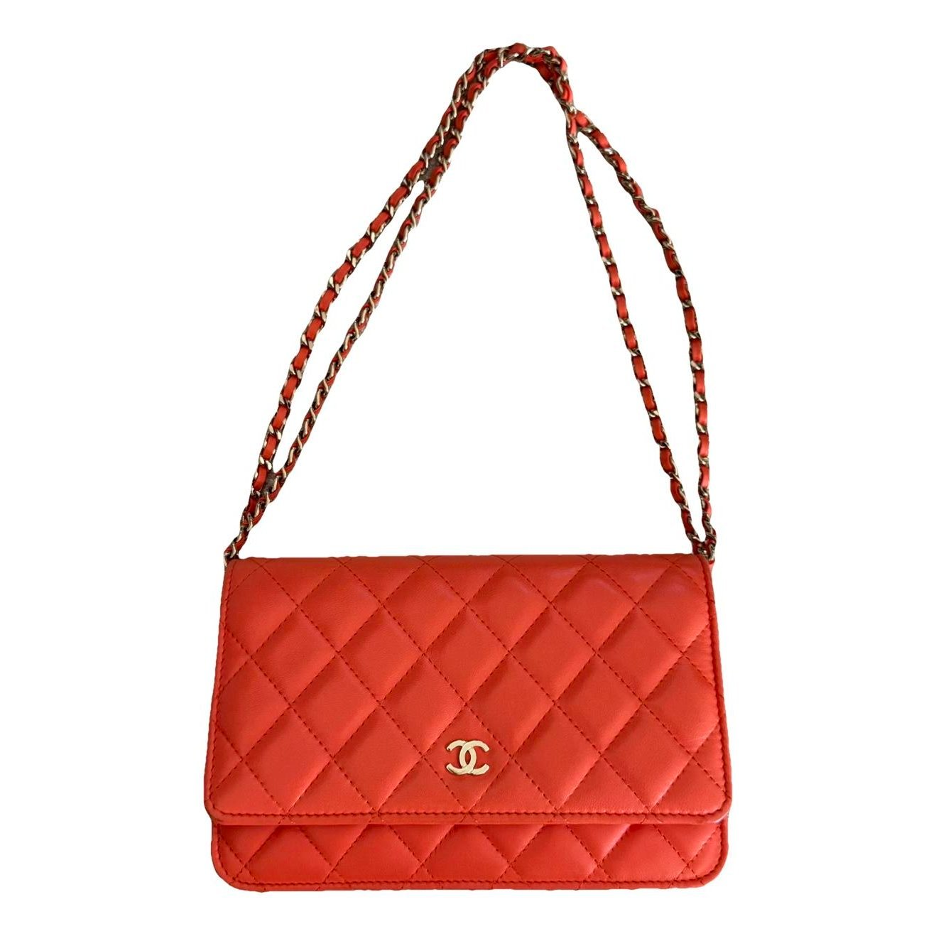 Leather clutch bag