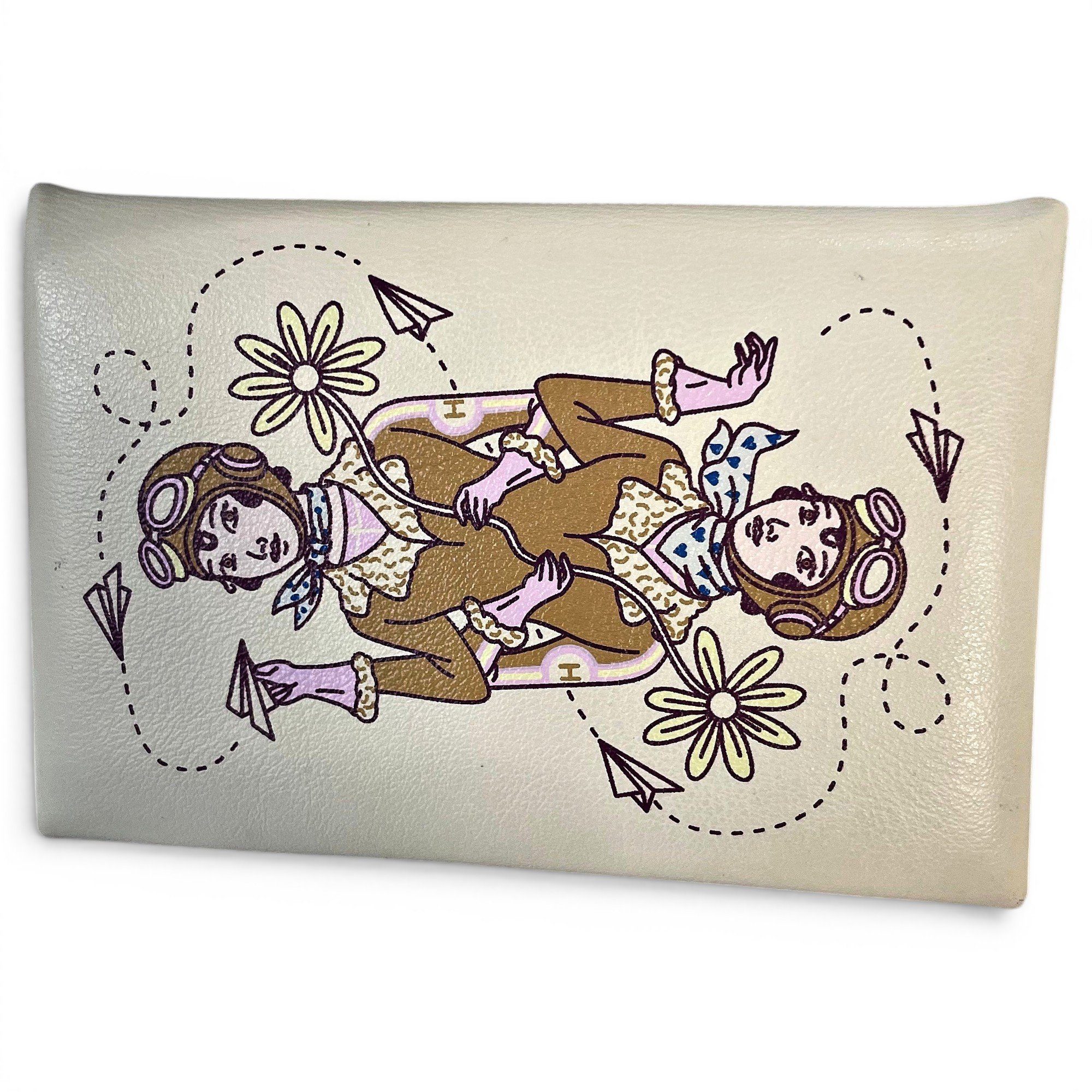 Leather clutch bag
