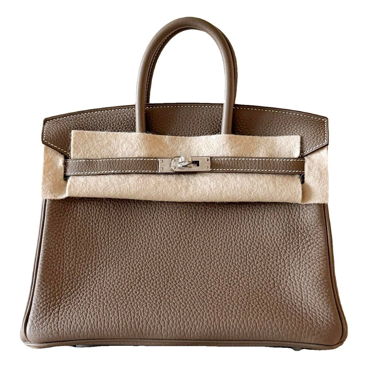 Birkin 25 leather handbag