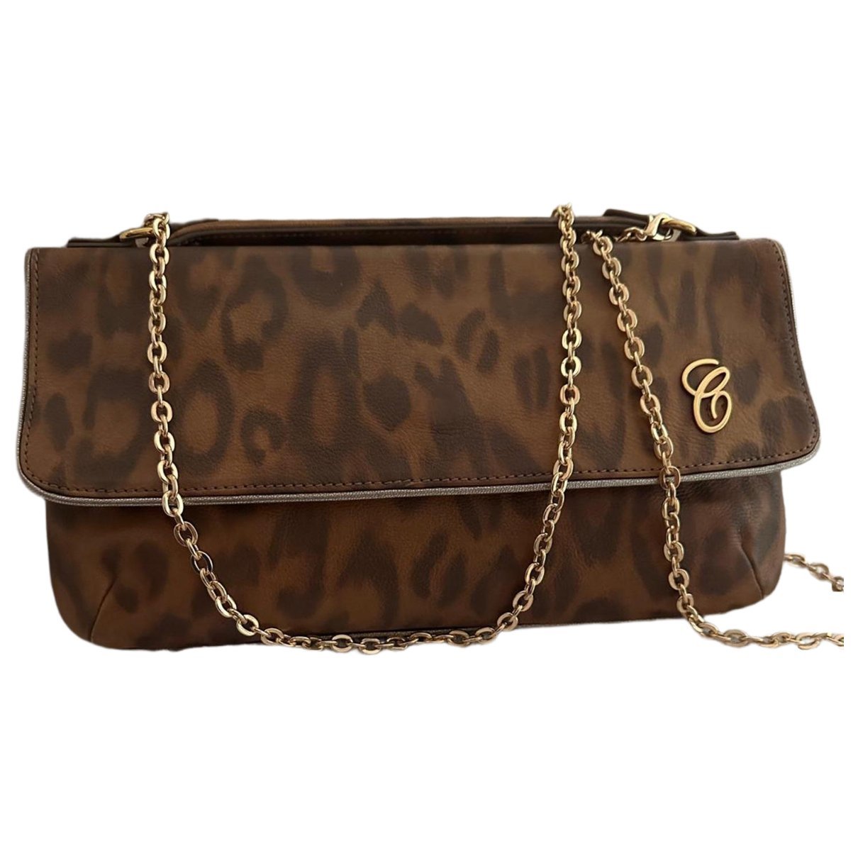Leather clutch bag