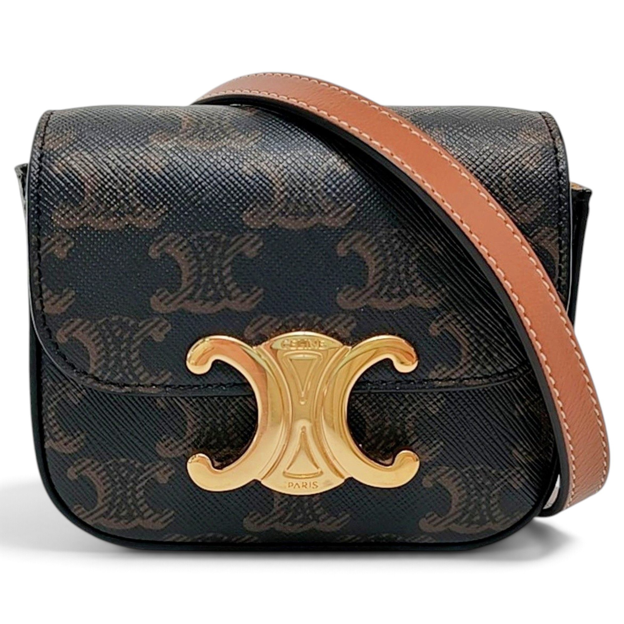 Triomphe leather handbag
