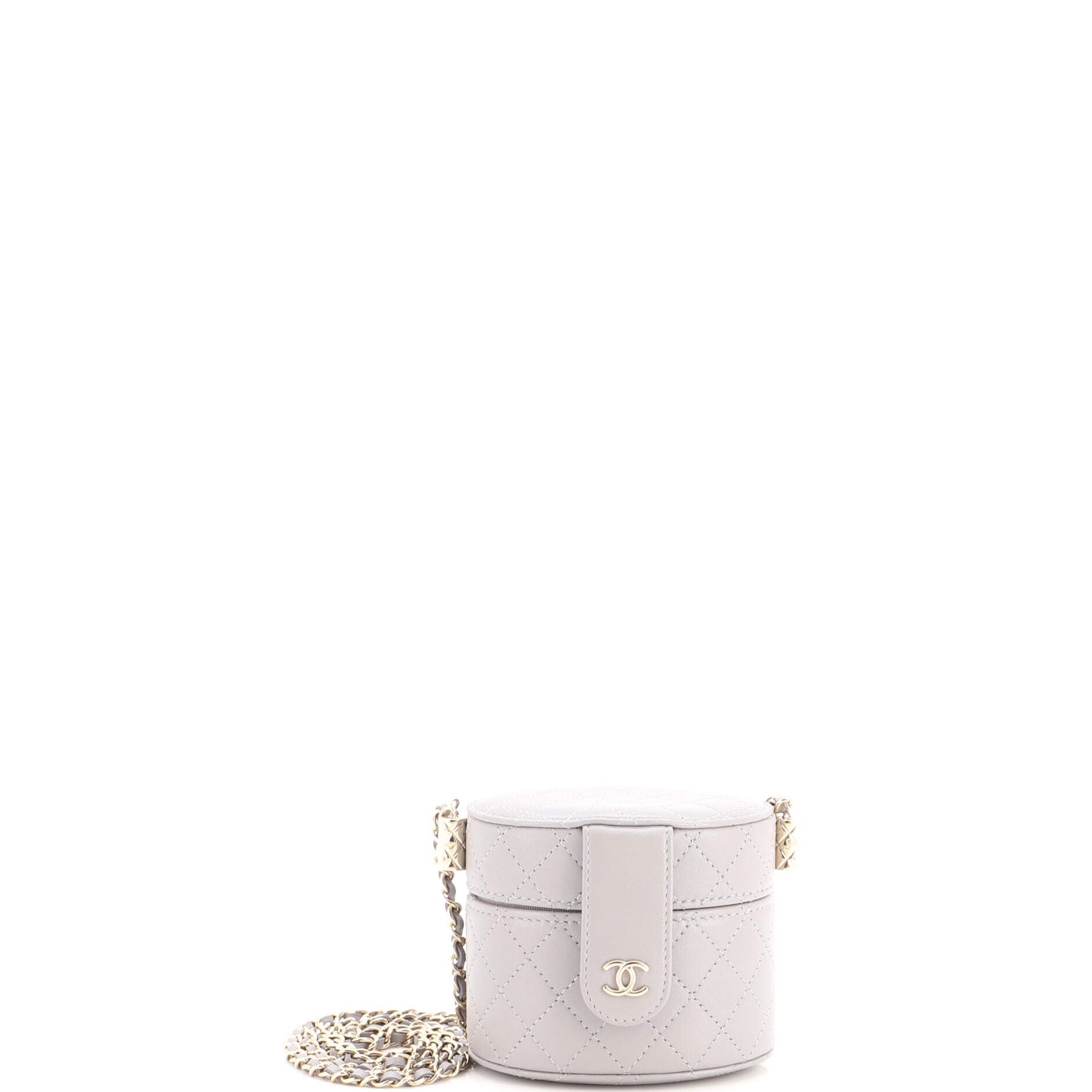CC Allure Vanity Case with Chain Quilted Lambskin Mini