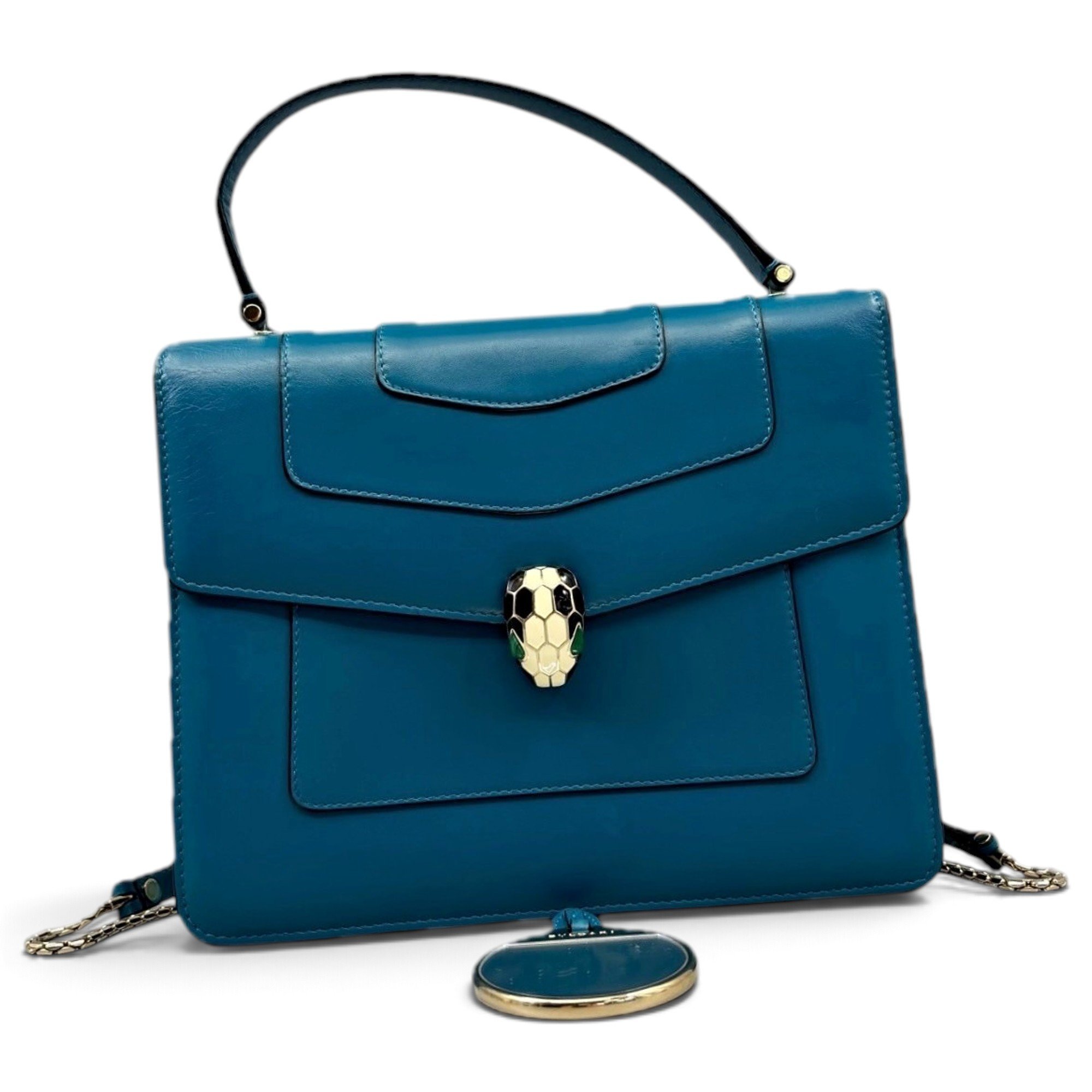 Serpenti leather handbag