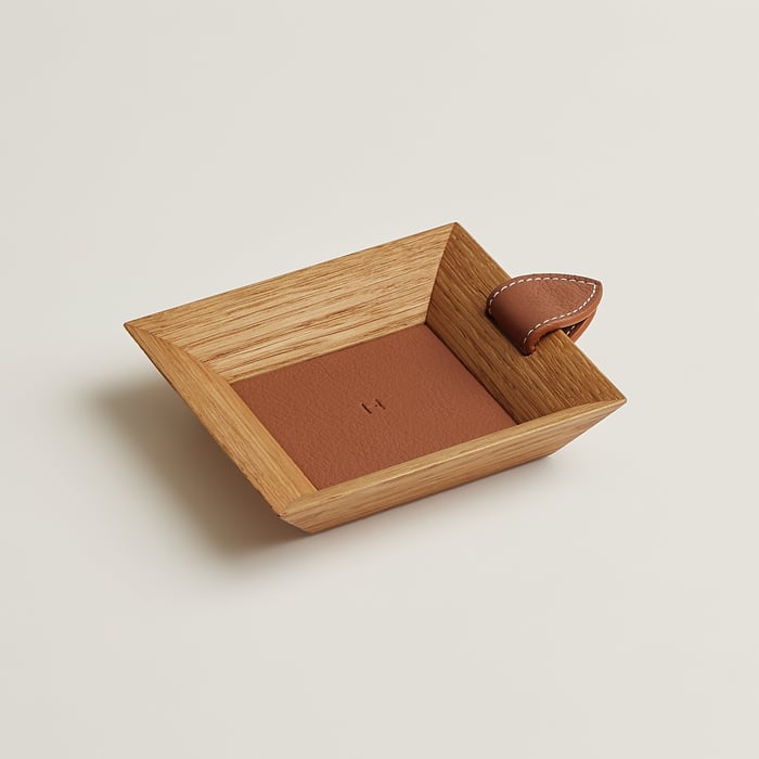 Gold Atrium Square Change Tray, Small Model