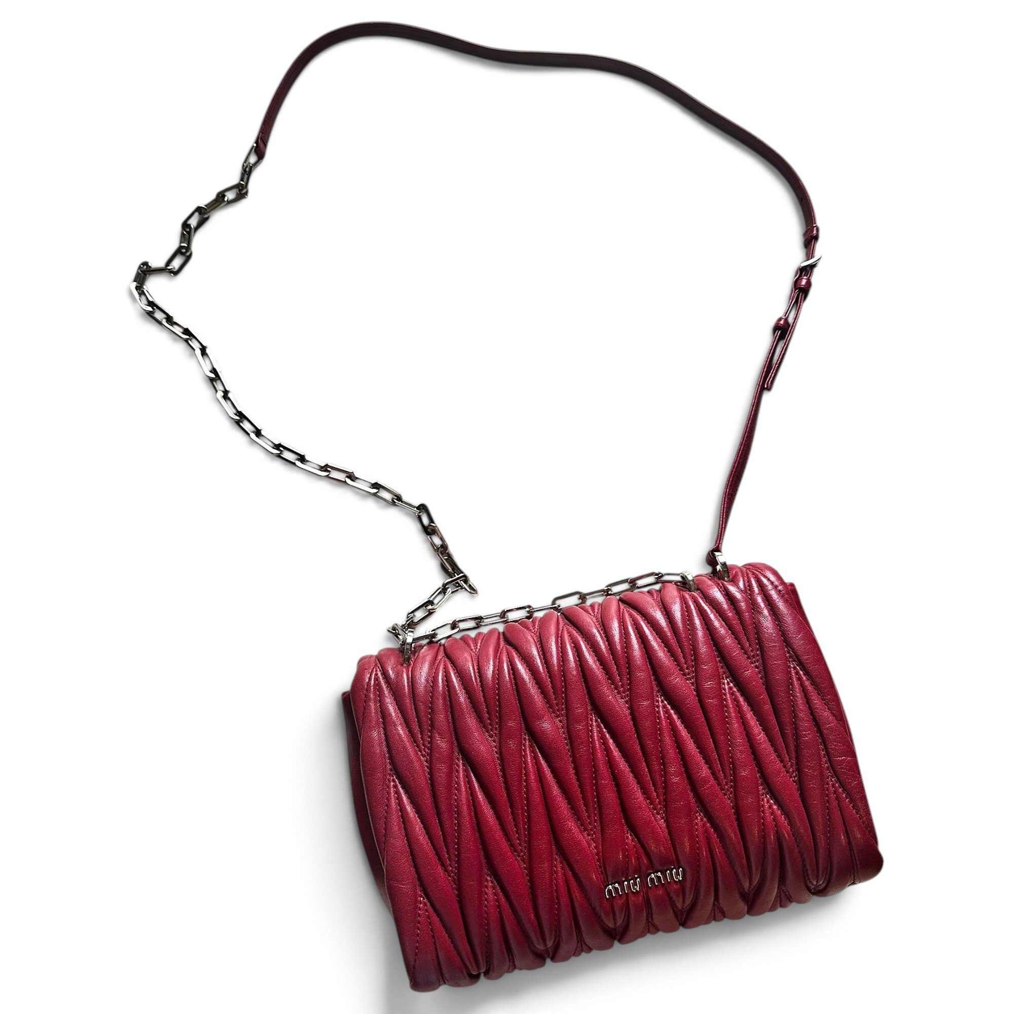 Matelassé leather crossbody bag