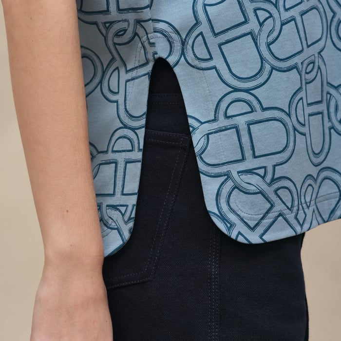 Bleu Adriatique "Maillon Equestre" Maxi T-shirt