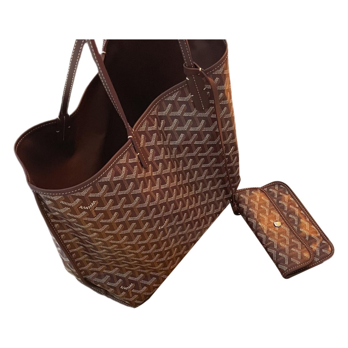 Goyard Anjou leather handbag