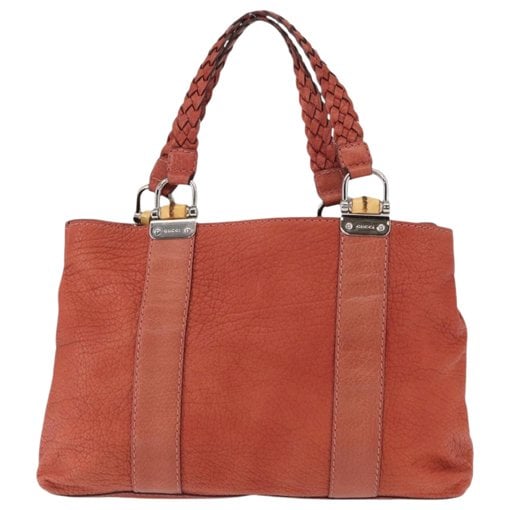 Bamboo leather handbag