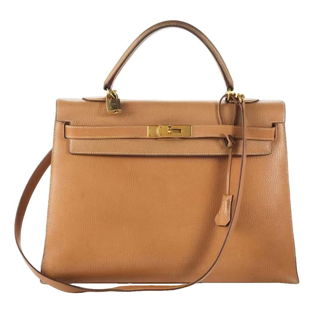 Hermes Kelly 35 Handbag Clemence Leather 1995