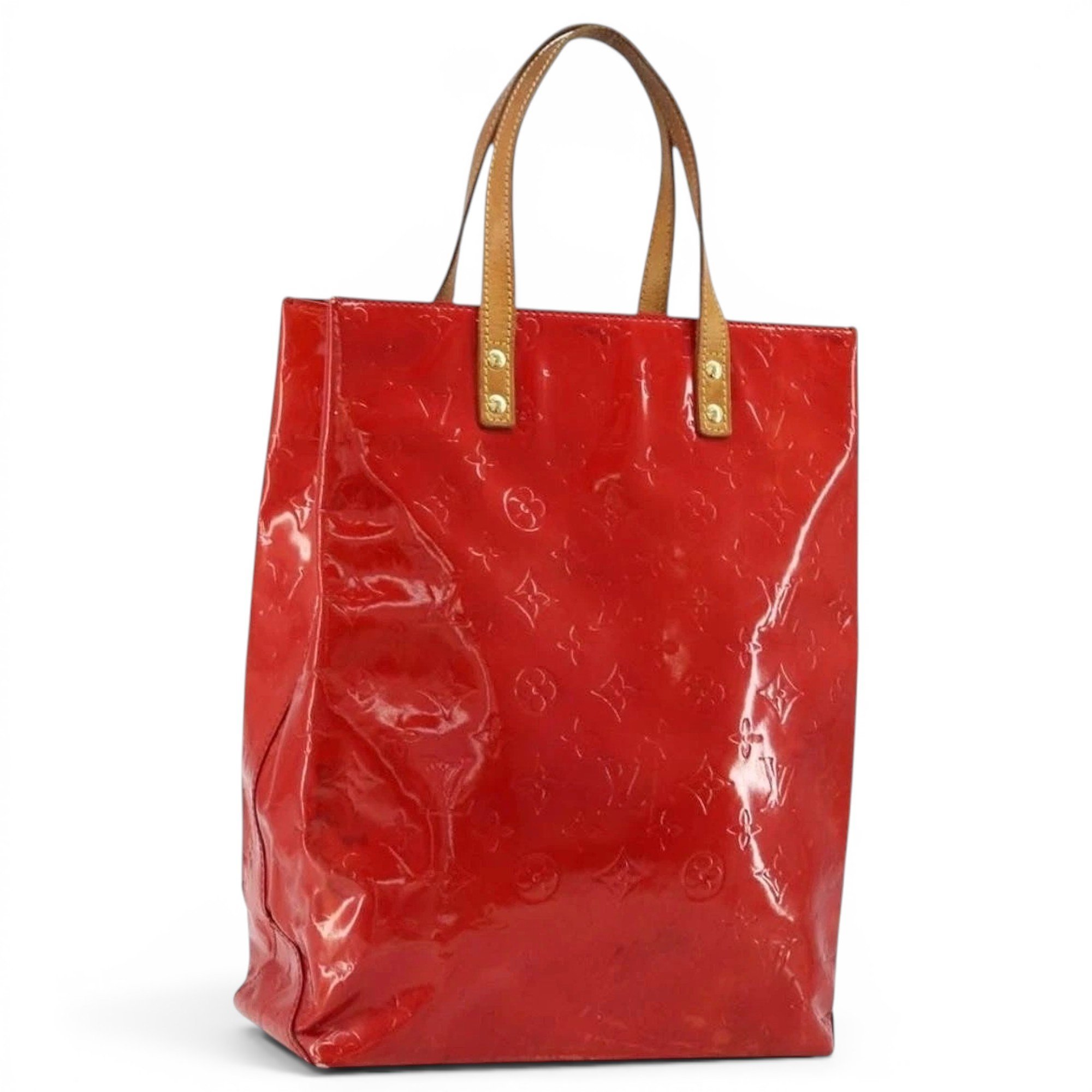 Patent leather handbag