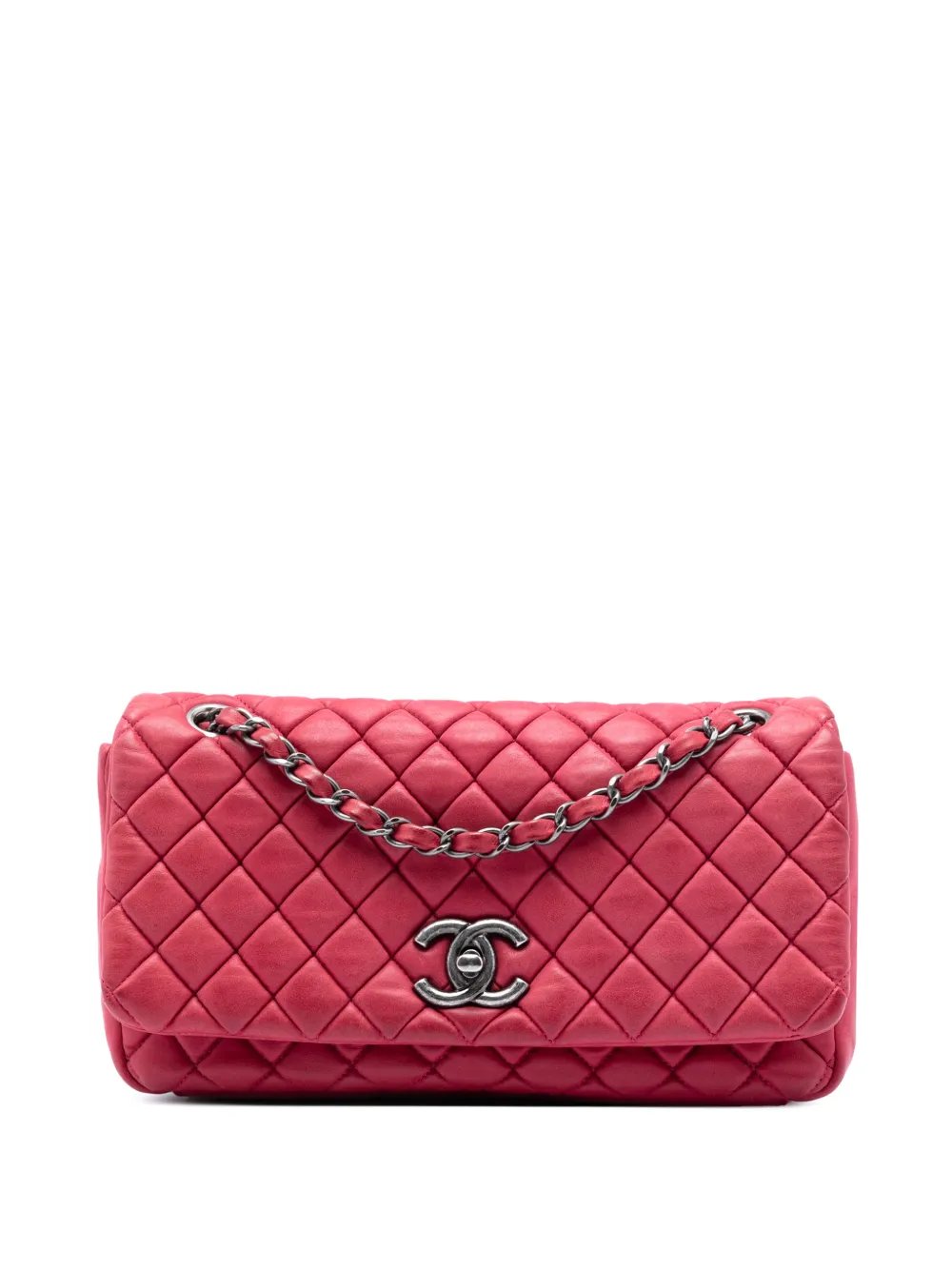 2012-2013 Small Quilted Iridescent Calfskin New Bubble Flap shoulder bag
