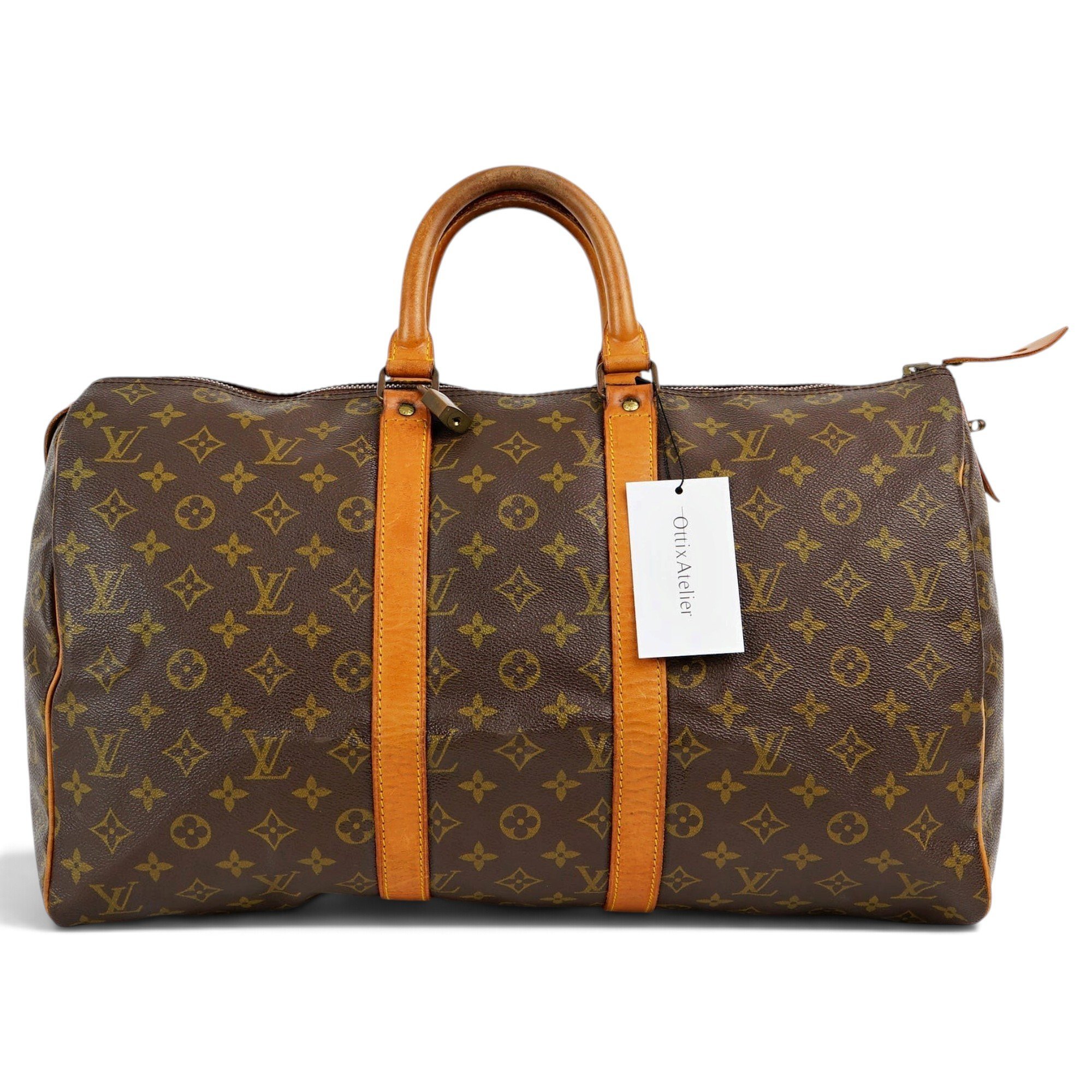 Keepall leather travel bag