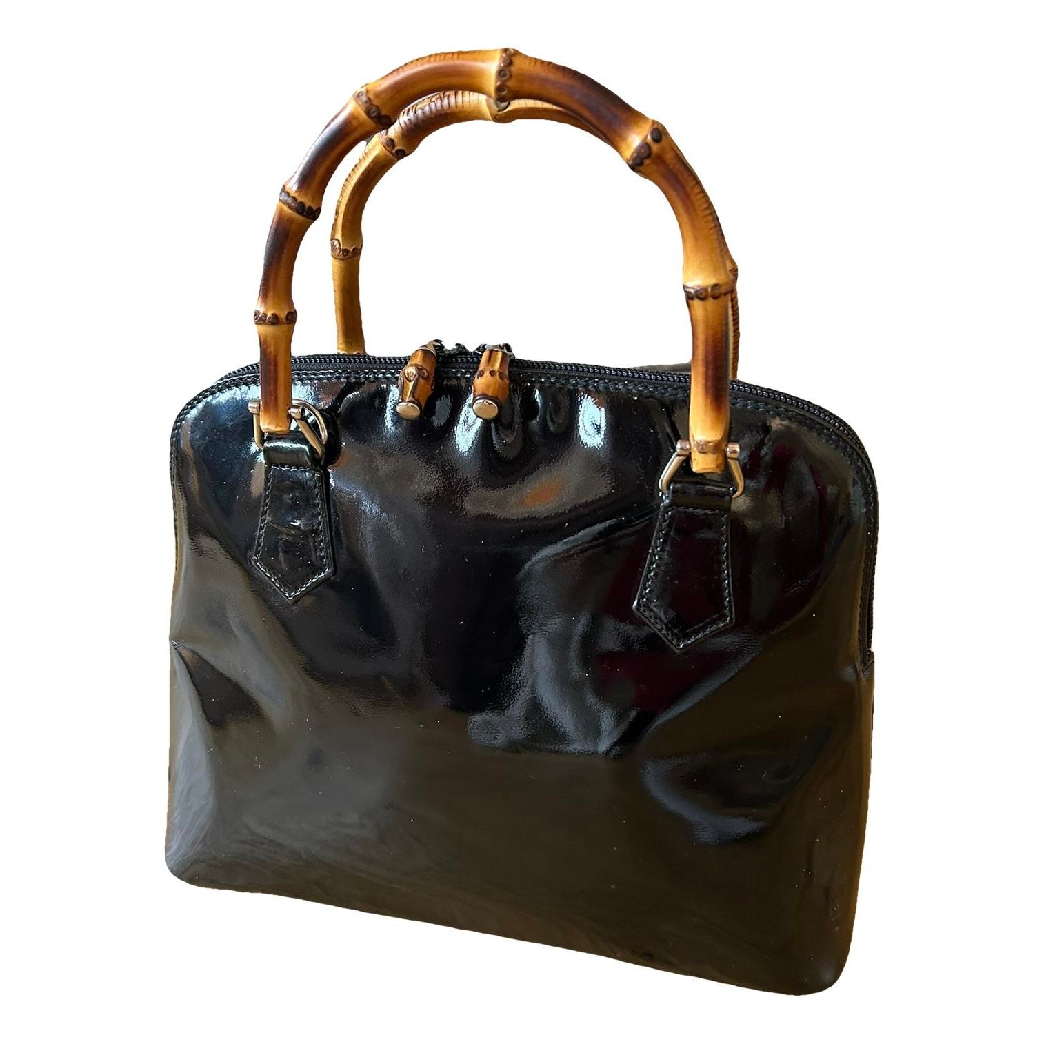 Bamboo leather handbag