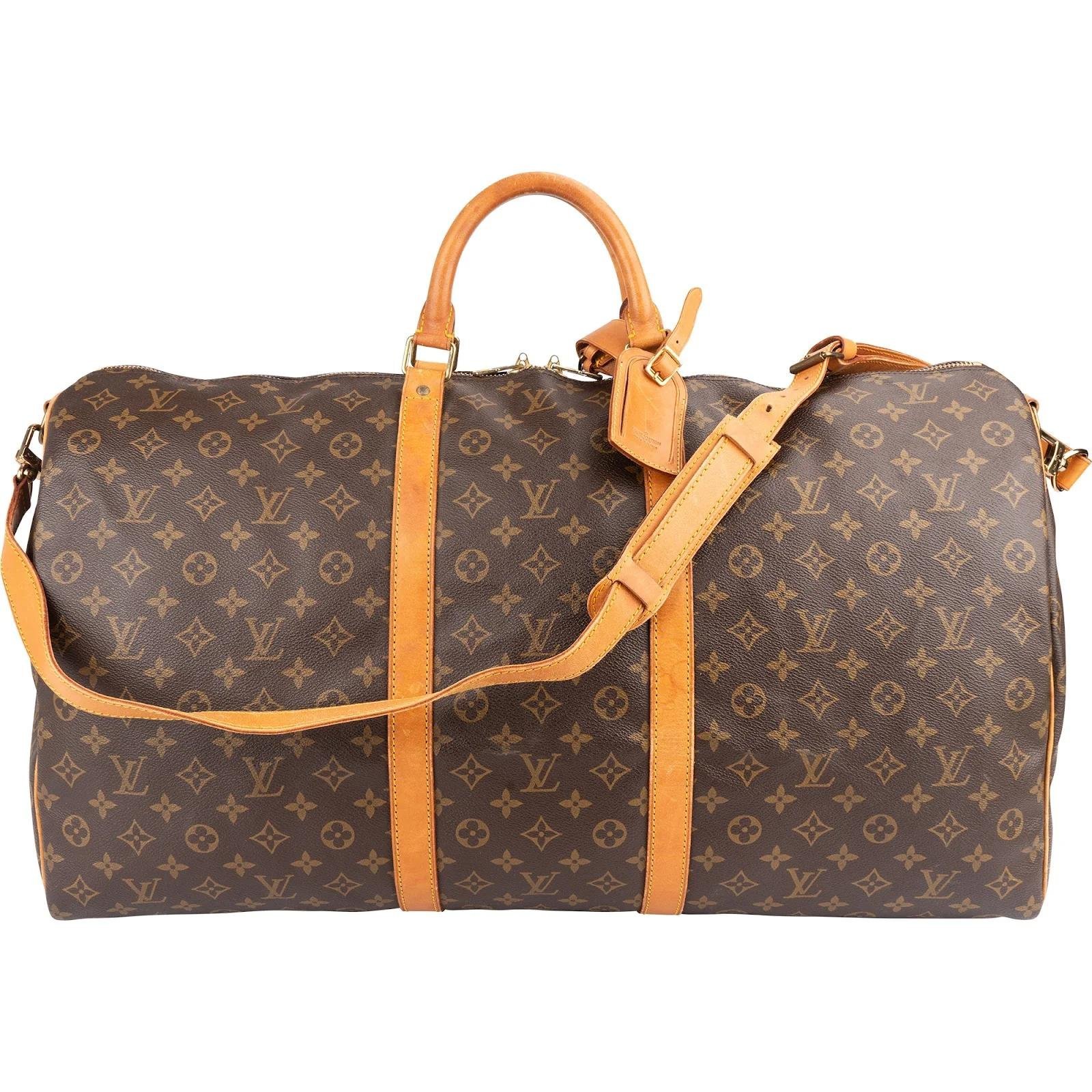 Keepall leather travel bag