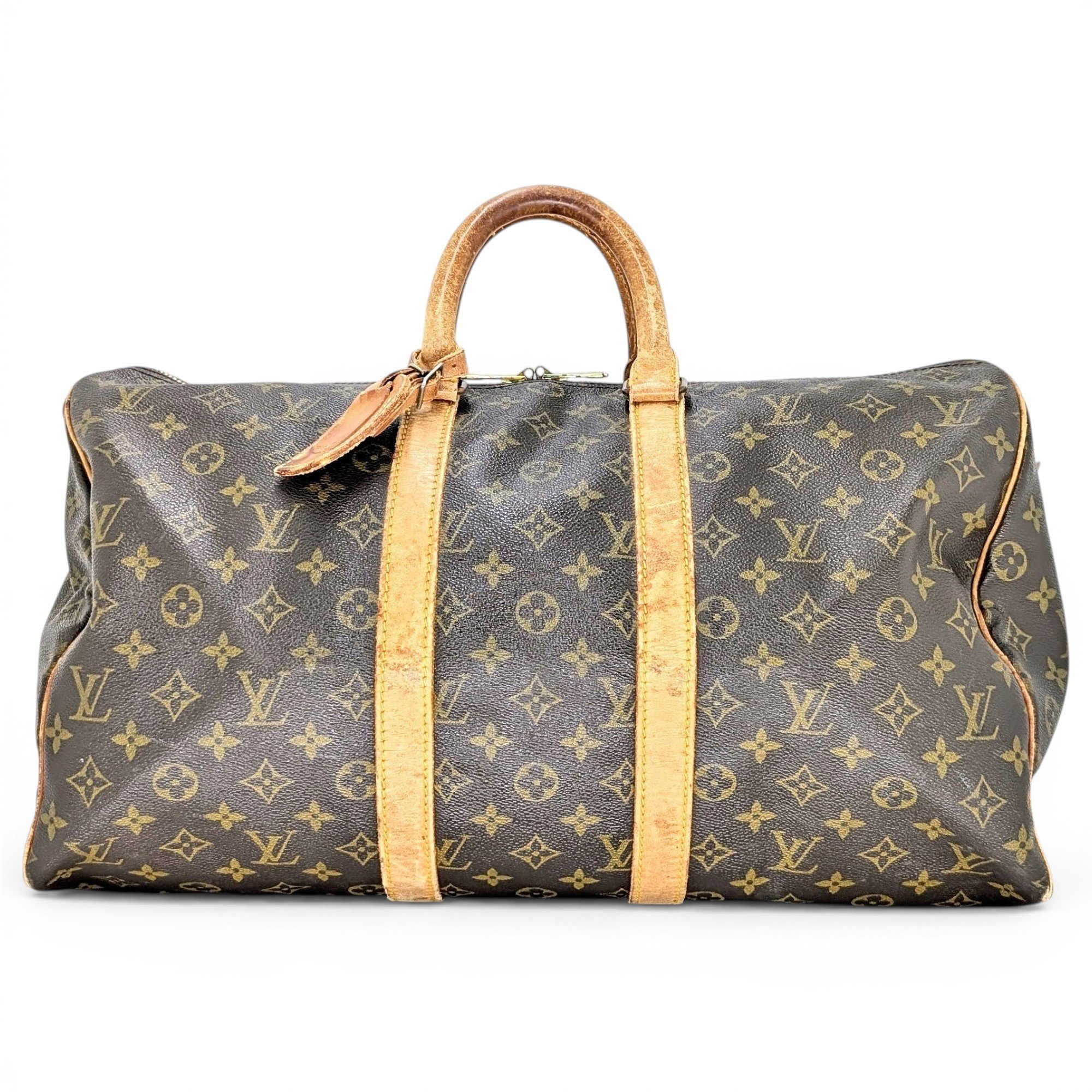 Keepall leather travel bag