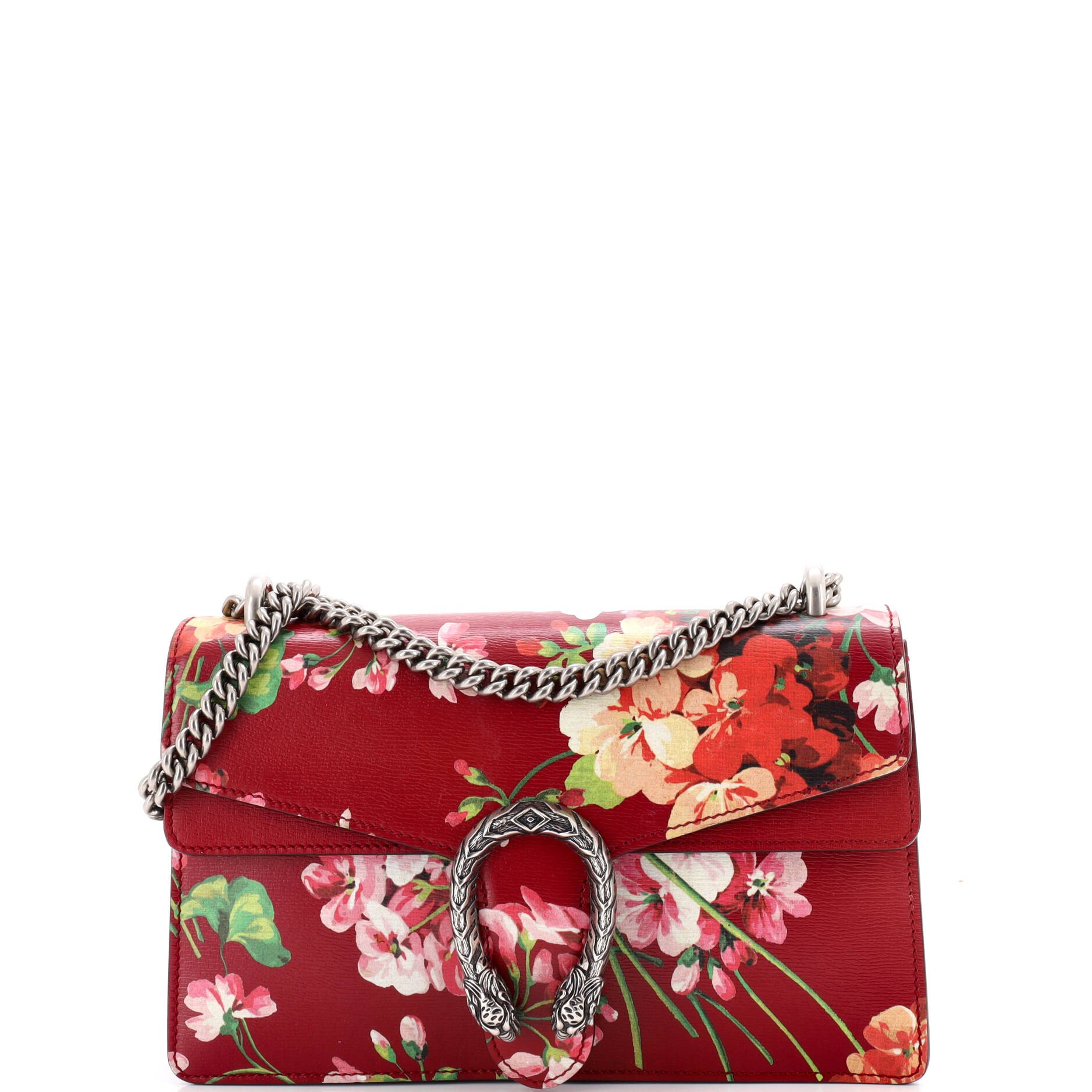 Dionysus Bag Blooms Print Leather Small