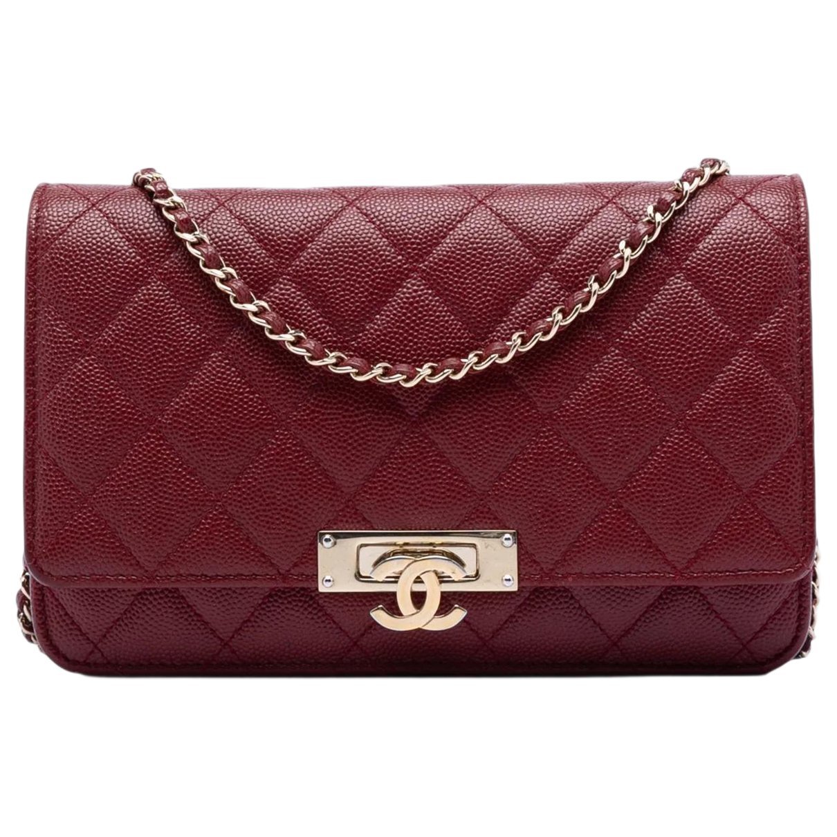 Wallet On Chain leather crossbody bag