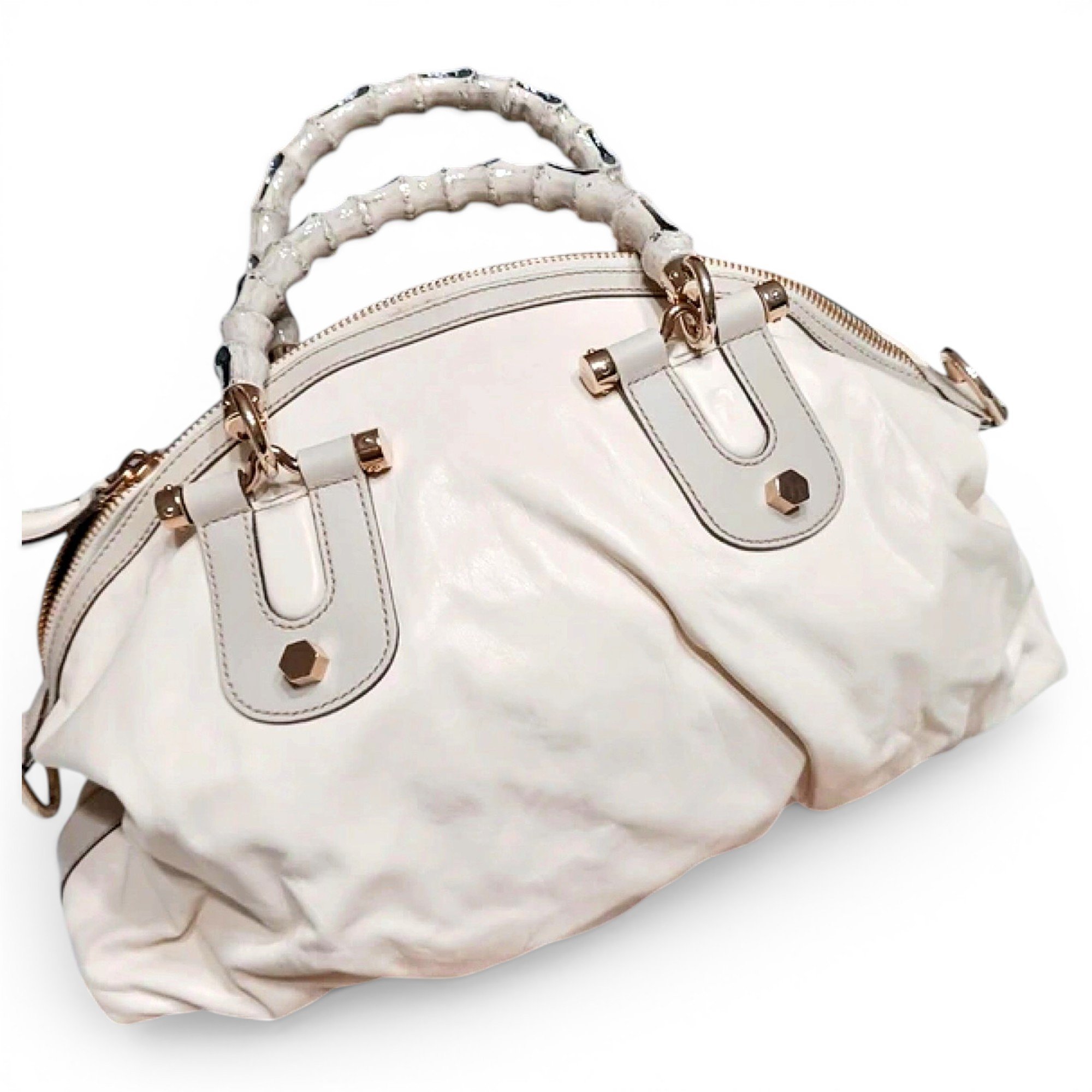 Bamboo leather handbag