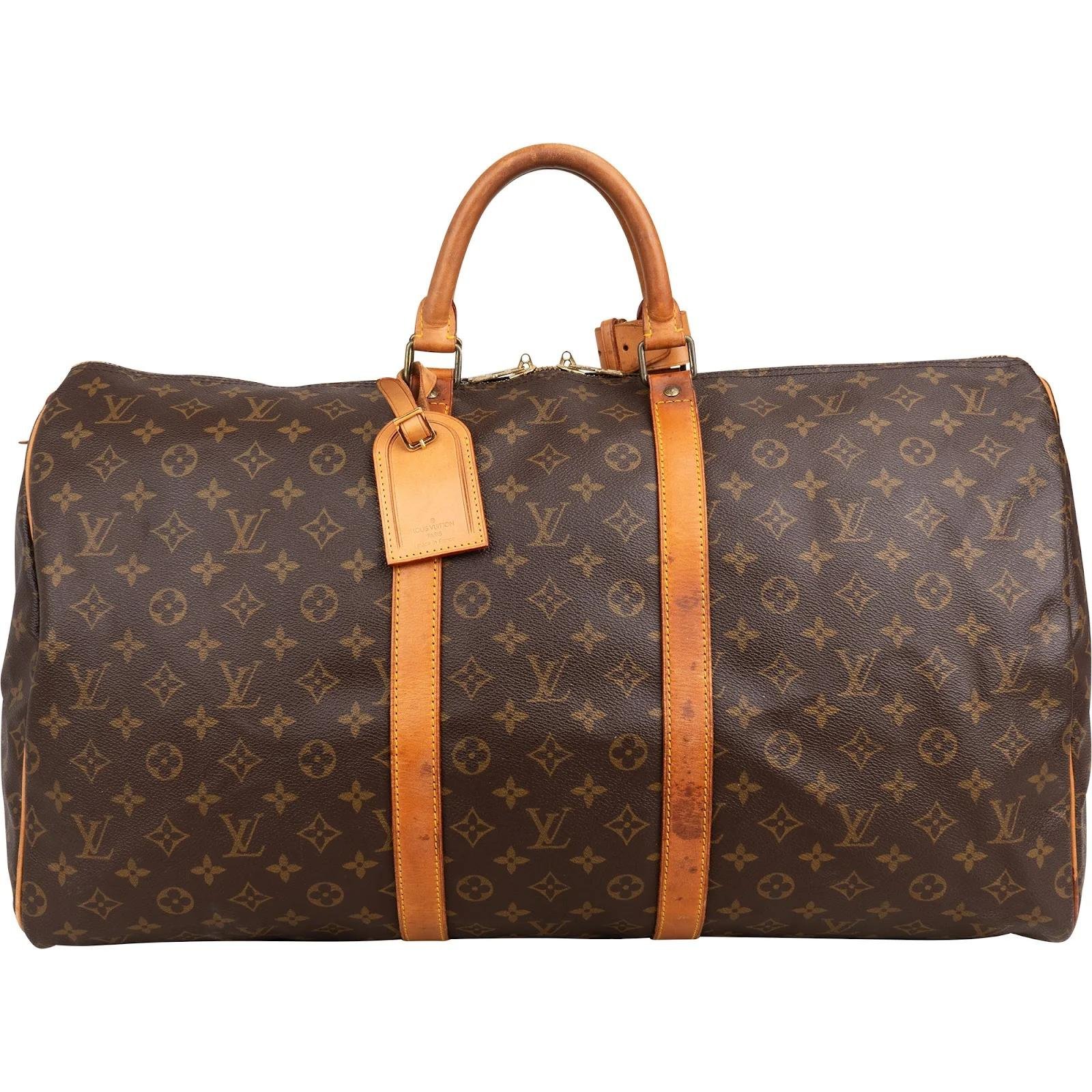 Keepall leather travel bag
