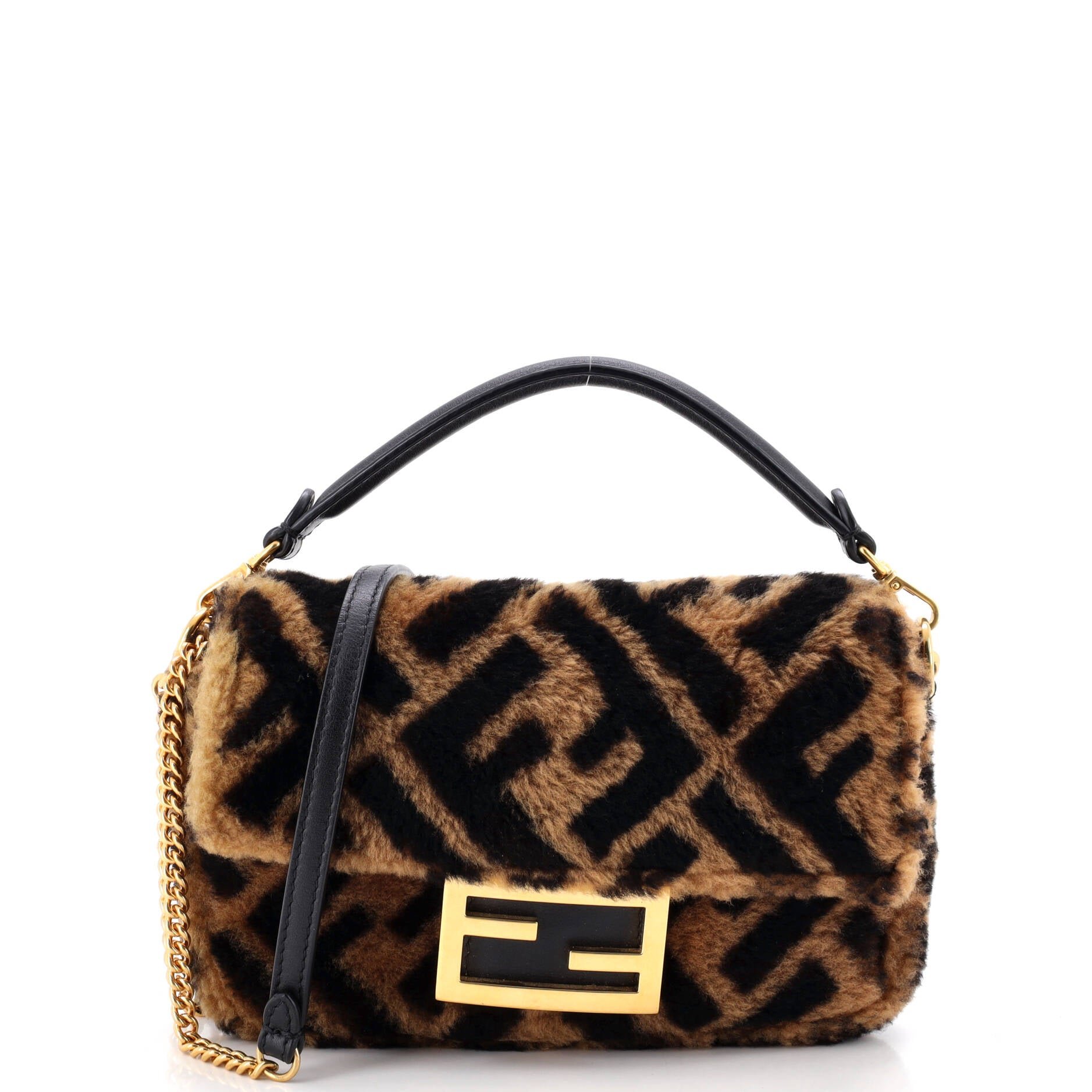 Baguette NM Bag Zucca Shearling Mini
