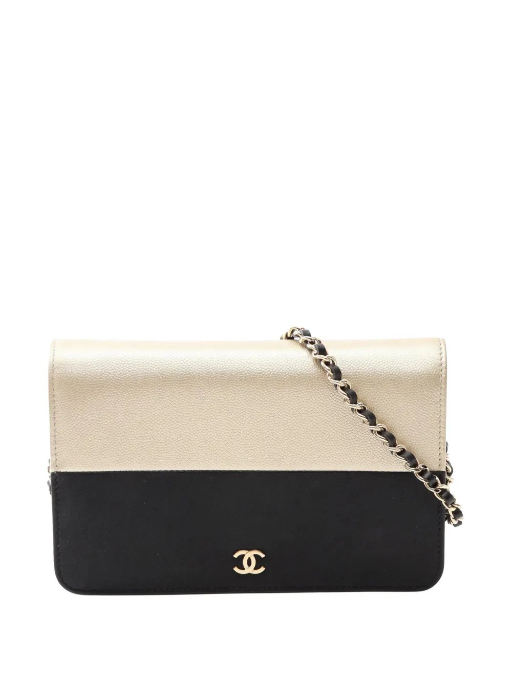 2016-2017 CC Caviar and Canvas Wallet on Chain crossbody bag