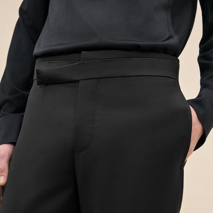 Noir "Double Tour Satin" Soho Pants