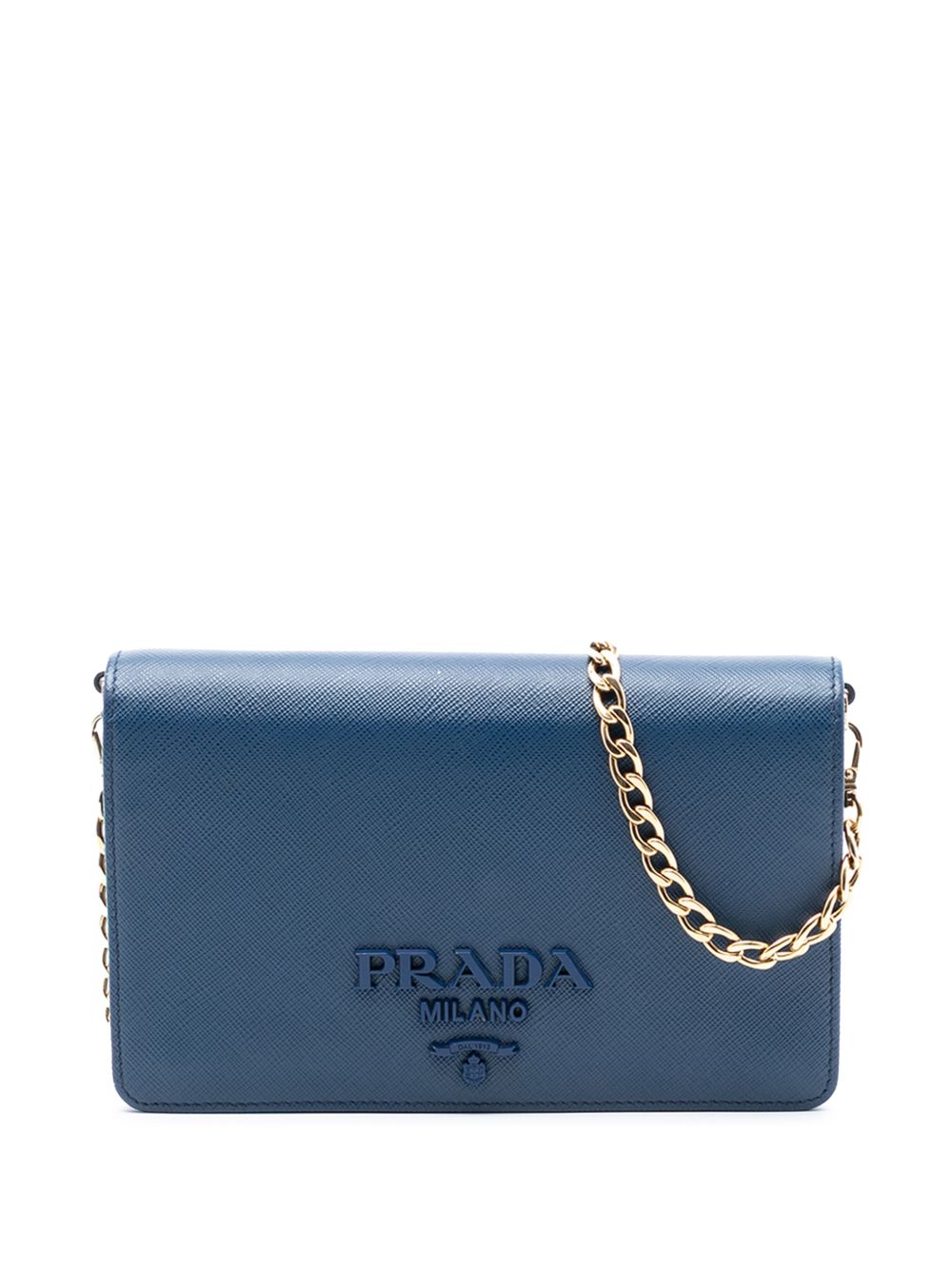 2010-2025 Saffiano Lux Monochrome Wallet on Chain crossbody bag
